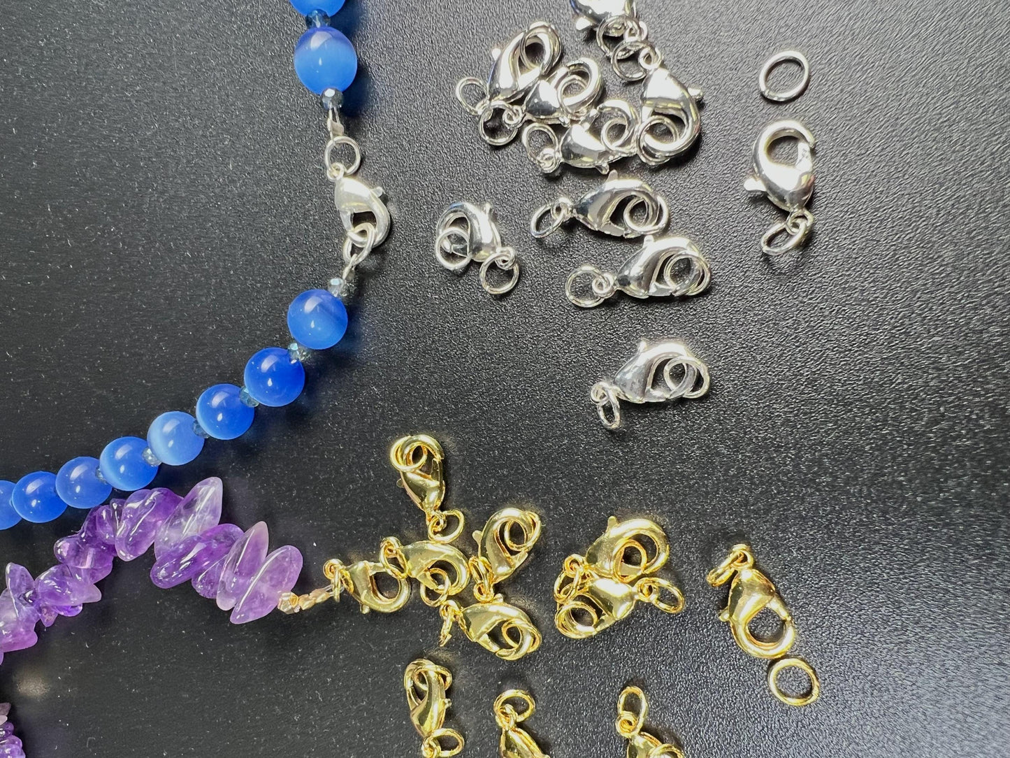 Anti Tarnish Lobster Clasp: Silver & Gold Jewelry Findings - 12mm 10-Piece