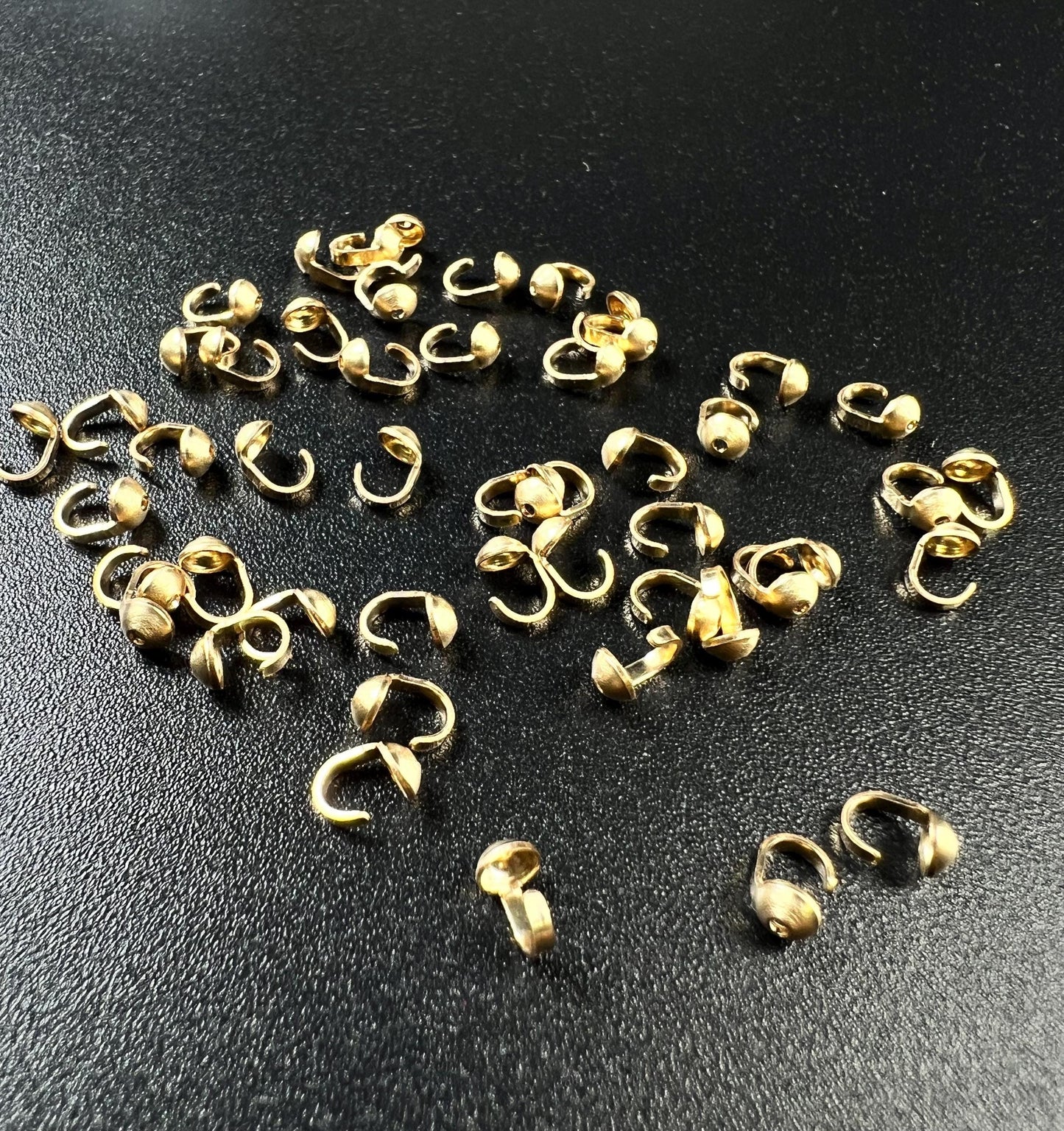 925 sterling silver 3mm cup bead tip. Bead tip for necklace bracelet end tip using silk thread , jewelry making findings . 10, 25, 50 pcs