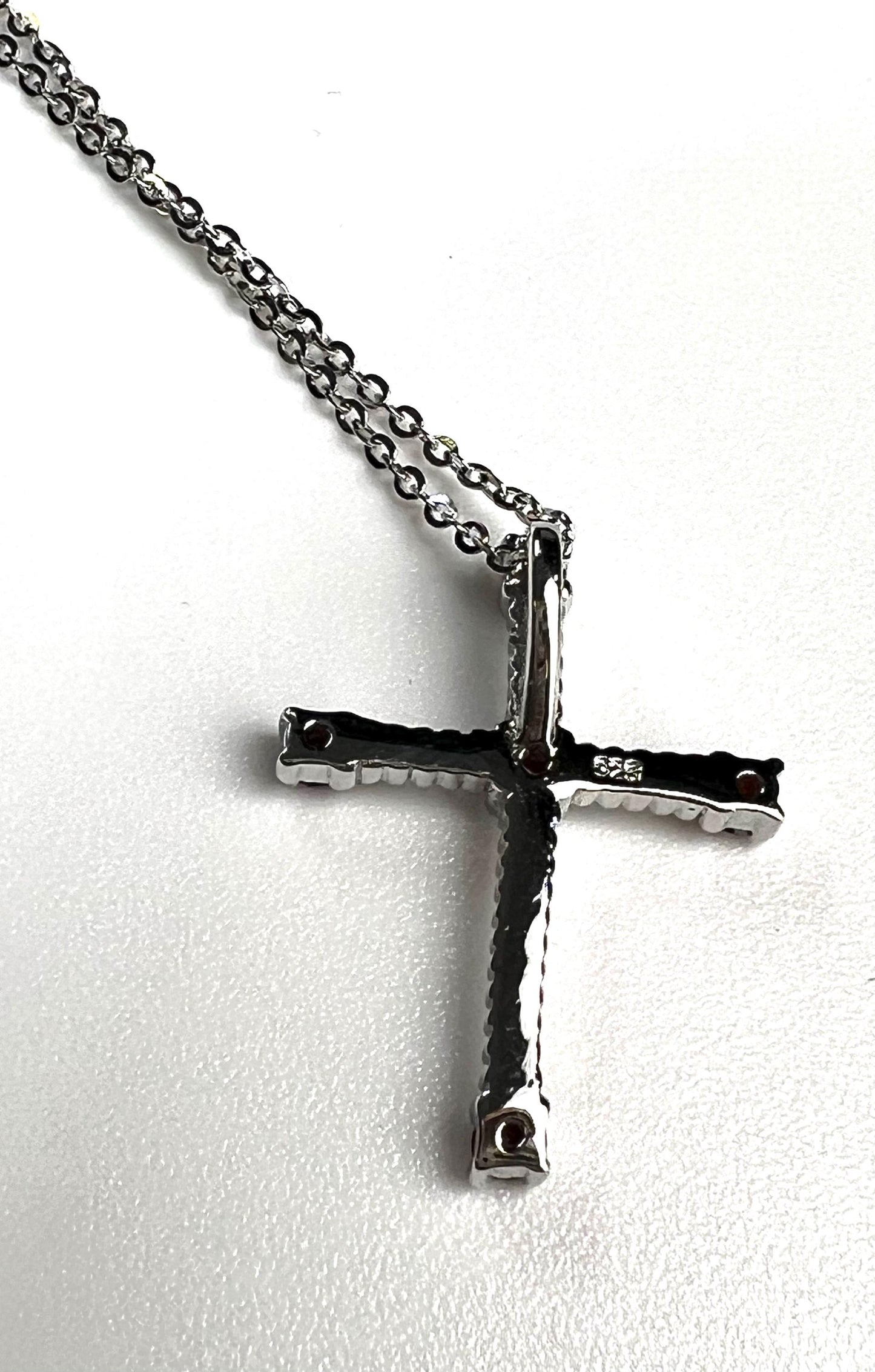 Solid 925 Sterling Silver with Garnet Gemstone Cross pendant 925 stamped High Quality Holiday Gift