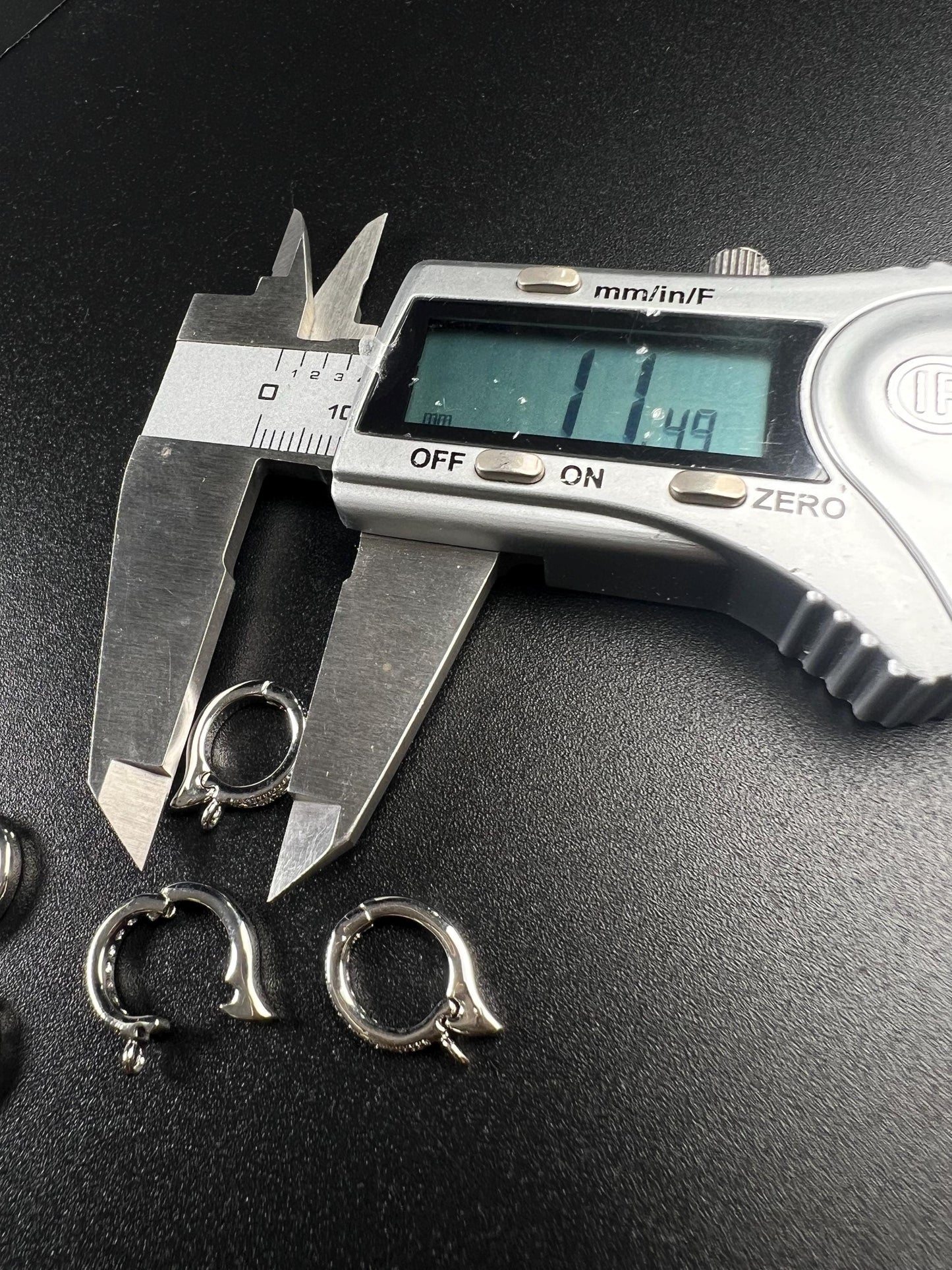 Cubic zirconia Sterling Silver CZ diamond Enhancer Hinged Bail Heavy duty Interchangeable Pendant holder 11mm snap on Bail