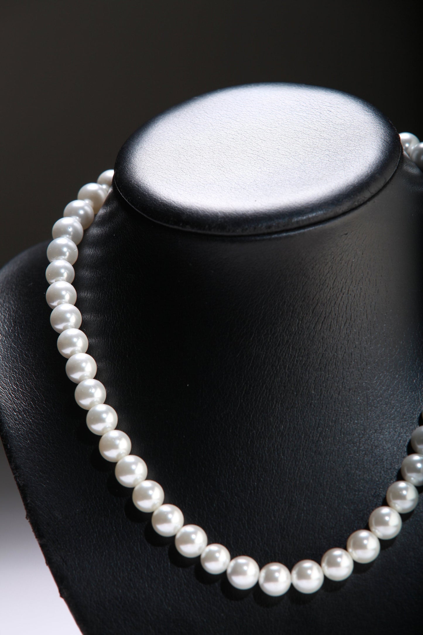 Pearl Necklace, White South Seashell Pearl 8mm,10mm Round Statement Necklace with Strong Magnetic Ball Clasp 16"- 40" Bridal, Gift for Her