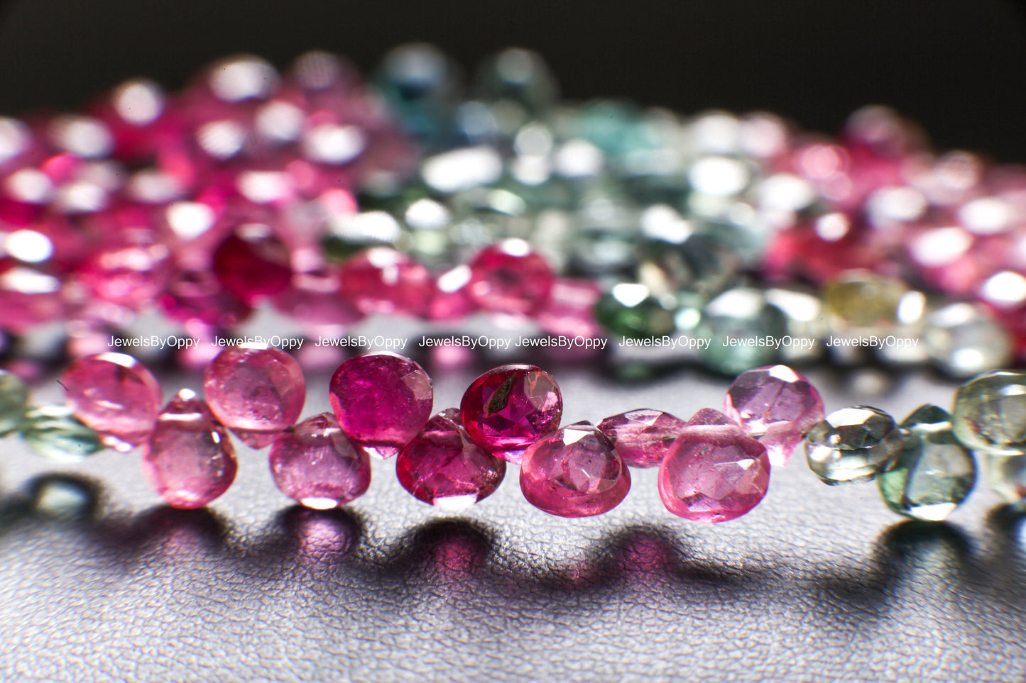 Multi Watermelon Tourmaline AAA Faceted Heart Shape Teardrop 4-5, 5-6mm Jewelry Making Necklace, Bracelet Gemstone Beads. High quality