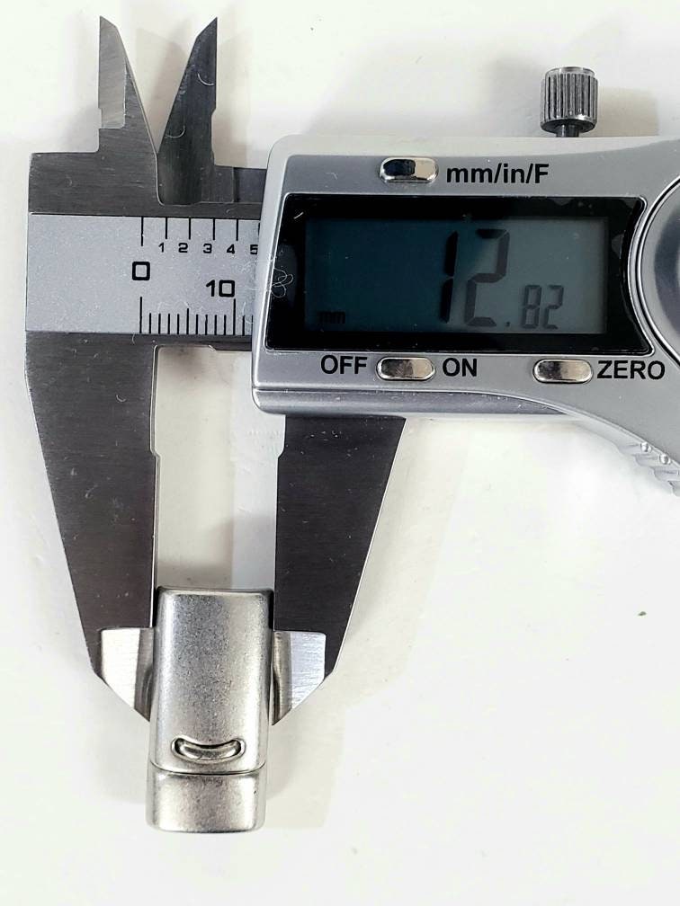 Silver Matte Finish Magnetic Clasp for Glue on Flat Leather Bracelet, 1 set Licorice Leather Bracelet Magnet lock. 12x25x7mm. 1 Set