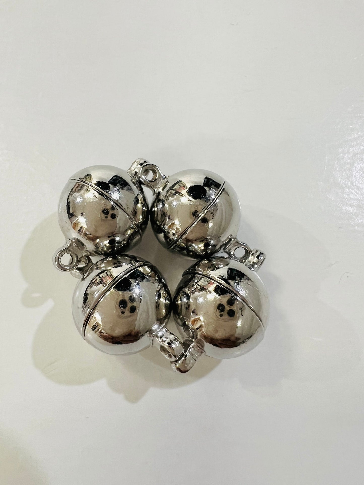 4 pcs 12mm Large Very Strong Magnetic Clasp, in Gold , Rose Gold , Black , Rhodium Silver plated Round Smooth jewelry making clasp