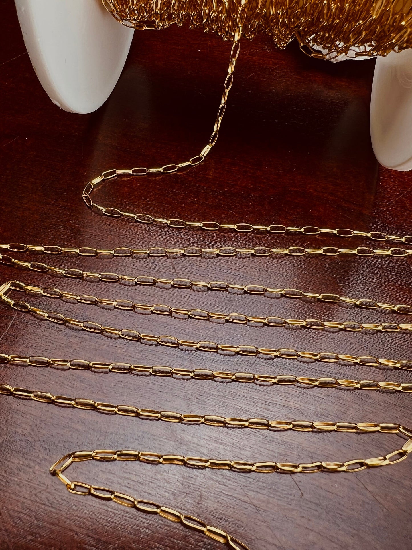 14K Gold Filled long oval Chain 1.6x4.5mm long light weight Jewelry Making Italian Chain