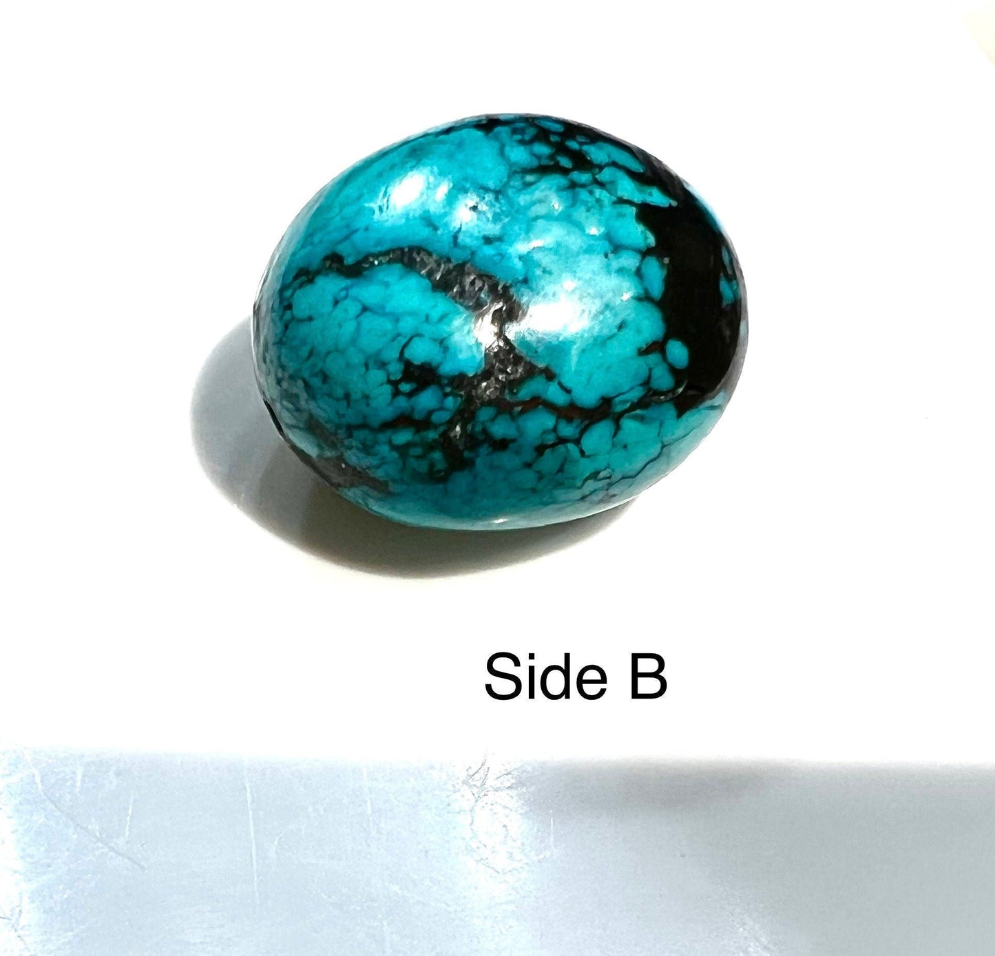 Genuine Turquoise Pebble, AAA Tibetian Spiderweb Turquoise pebble 18x25mm,for jewelry Focal, pendant, palm stone or collection healing gem