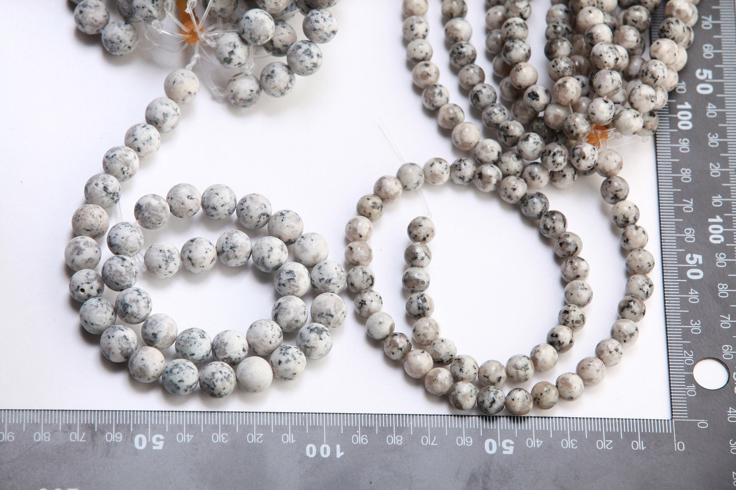 White Matte/Polished Kiwi Jasper 8mm ,10mm Round Beads -Single/Bulk