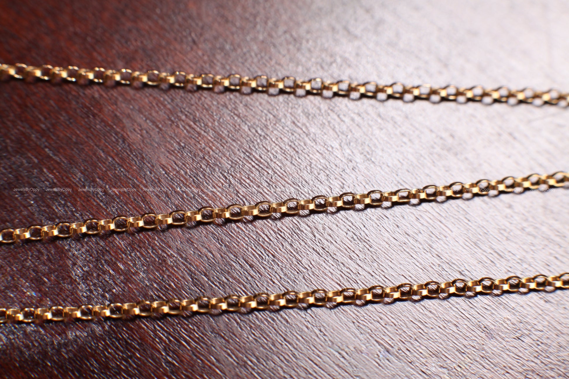 14K Gold Filled 1.1mm Rolo Chain, Jewelry Making Unfinished Italian Chain