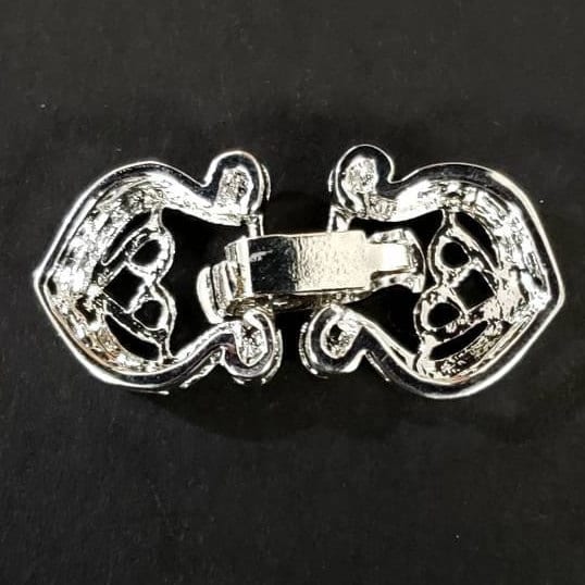 Cubic Zirconia CZ diamond clasp Sterling Silver Rhodium, Vermeil fancy Clasp, high end jewelry making clasp. 25mm long.
