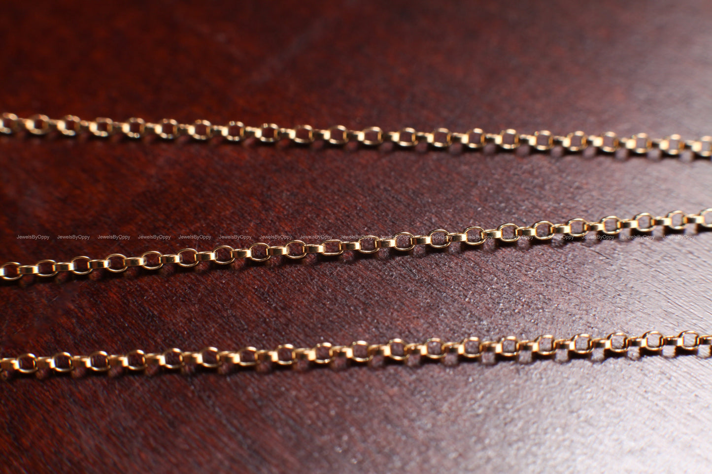 14K Gold Filled 1.1mm Rolo Chain, Jewelry Making Unfinished Italian Chain