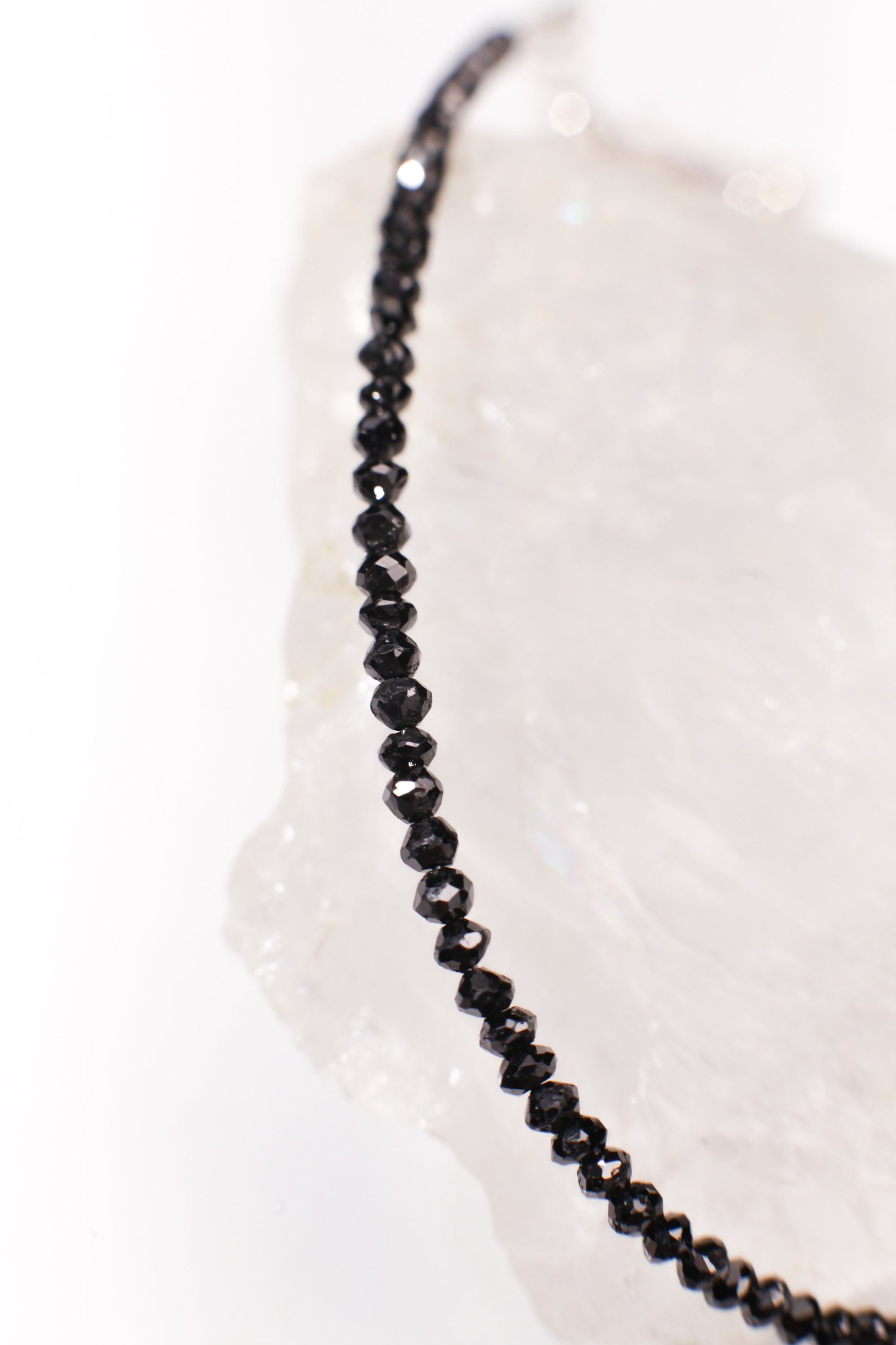 Natural Black Diamond 2.5mm Faceted Roundel AAA Quality in 925 Sterling Silver Bracelet 6-10" Plus Extension