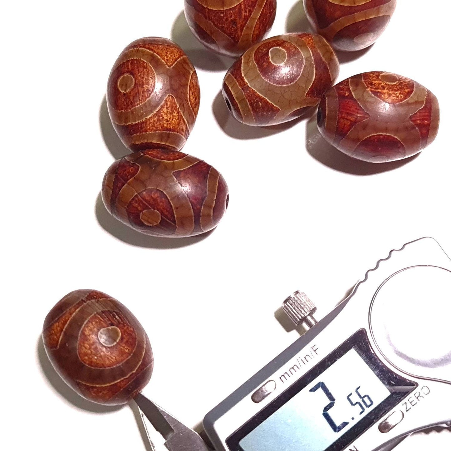 Antique Style Tibetan Evil Eye Bead, 13x30, 18-20x30mm Eye Agate Beads Jewelry Making, Art Craft Beads