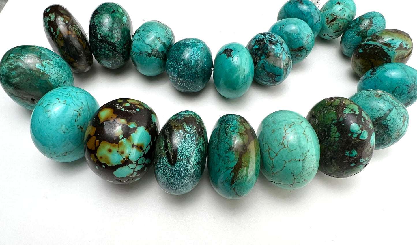 Natural AAA Tibetan Turquoise Spiderweb stunning Matrix Raw huge roundel middle drilled gemstone beads 20 pcs jewelry making pocket stone