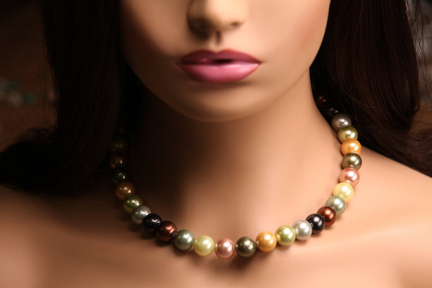 12mm Multi Color South Seashell Pearl Necklace 16-38" choice, Bridal ,Evening wear, party , Elegant gift