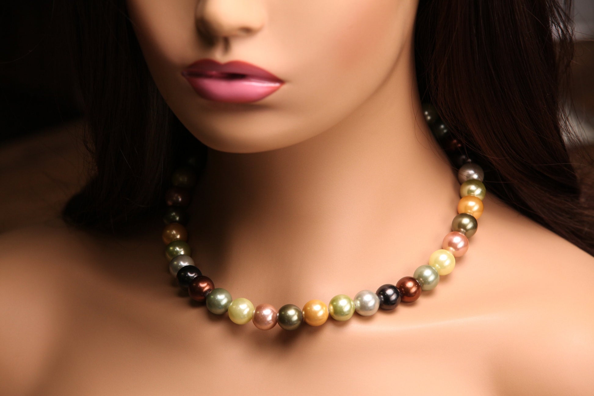 12mm Multi Color South Seashell Pearl Necklace 16-38" choice, Bridal ,Evening wear, party , Elegant gift