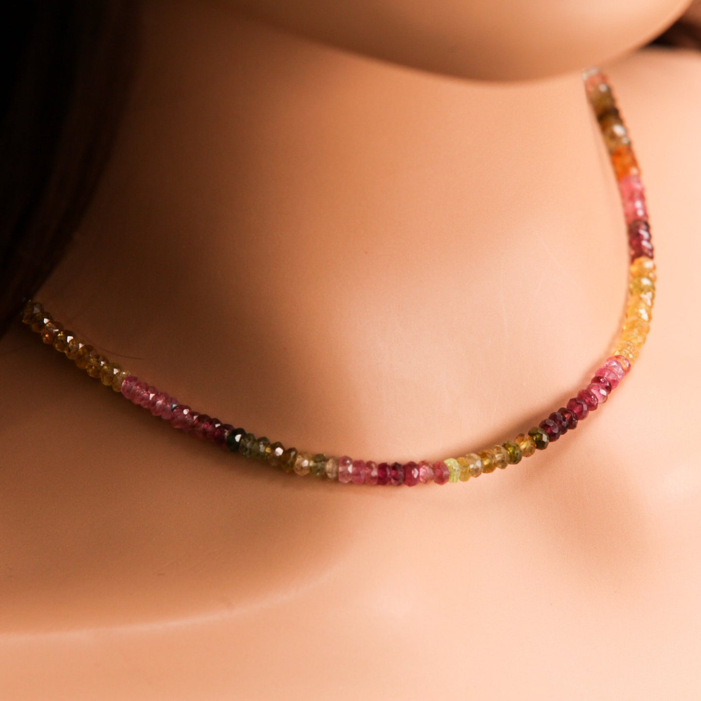 Genuine Multi Watermelon Tourmaline Rare Yellow Pink Green Shaded Necklace, AAA Quality Gemstone, Energy, 925 Sterling Silver or Gold Filled