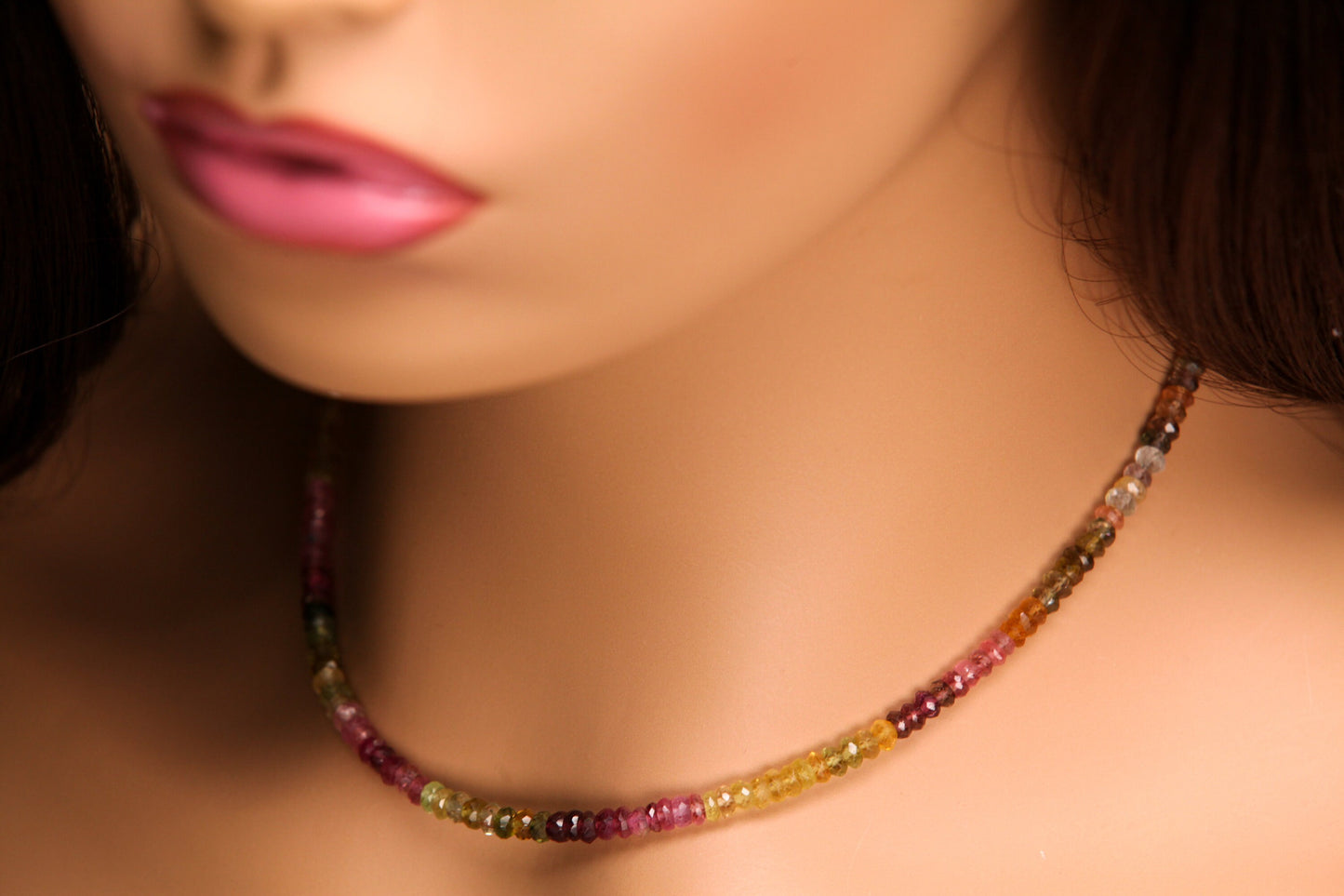 Genuine Multi Watermelon Tourmaline Rare Yellow Pink Green Shaded Necklace, AAA Quality Gemstone, Energy, 925 Sterling Silver or Gold Filled