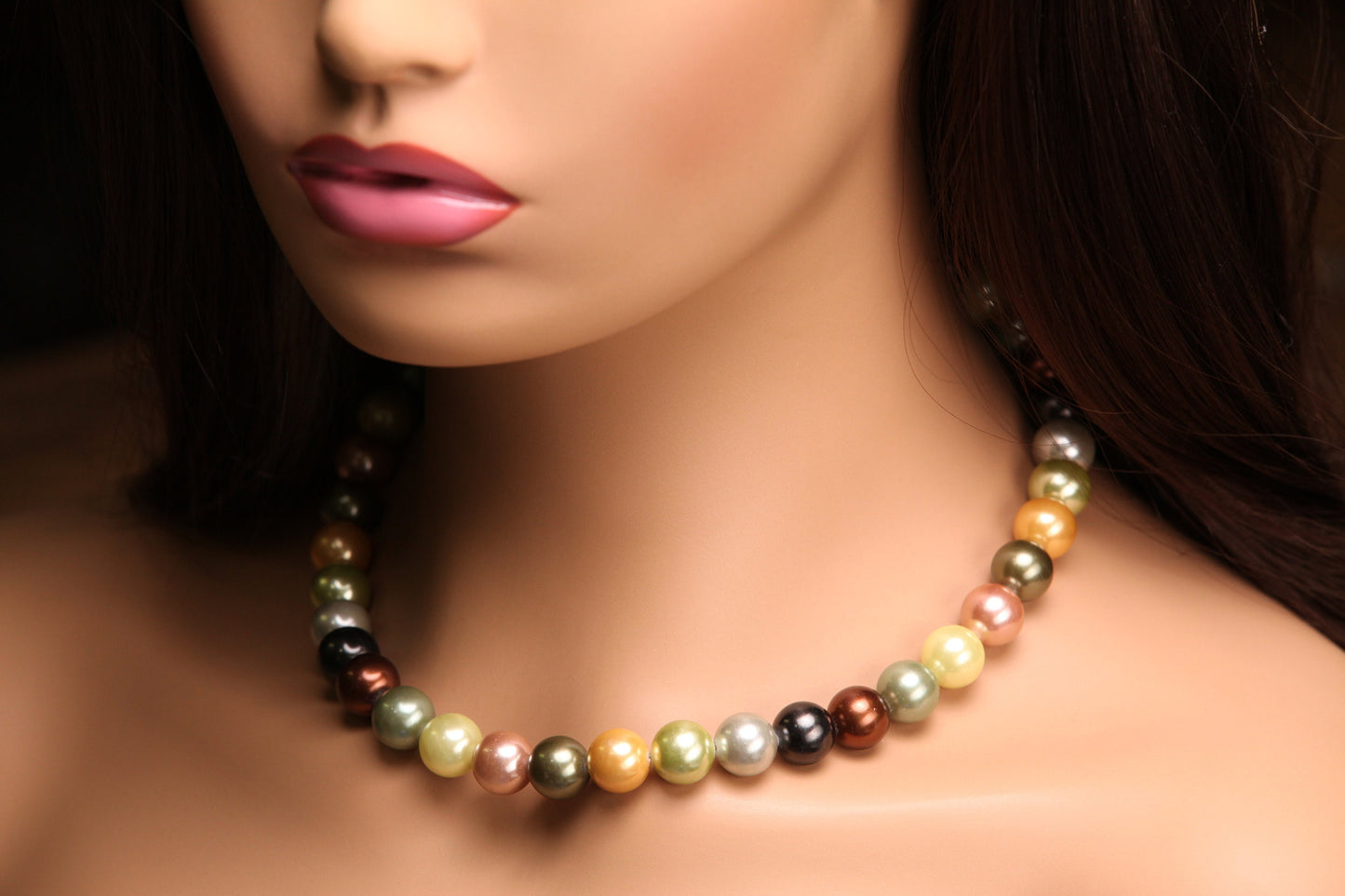 12mm Multi Color South Seashell Pearl Necklace 16-38" choice, Bridal ,Evening wear, party , Elegant gift