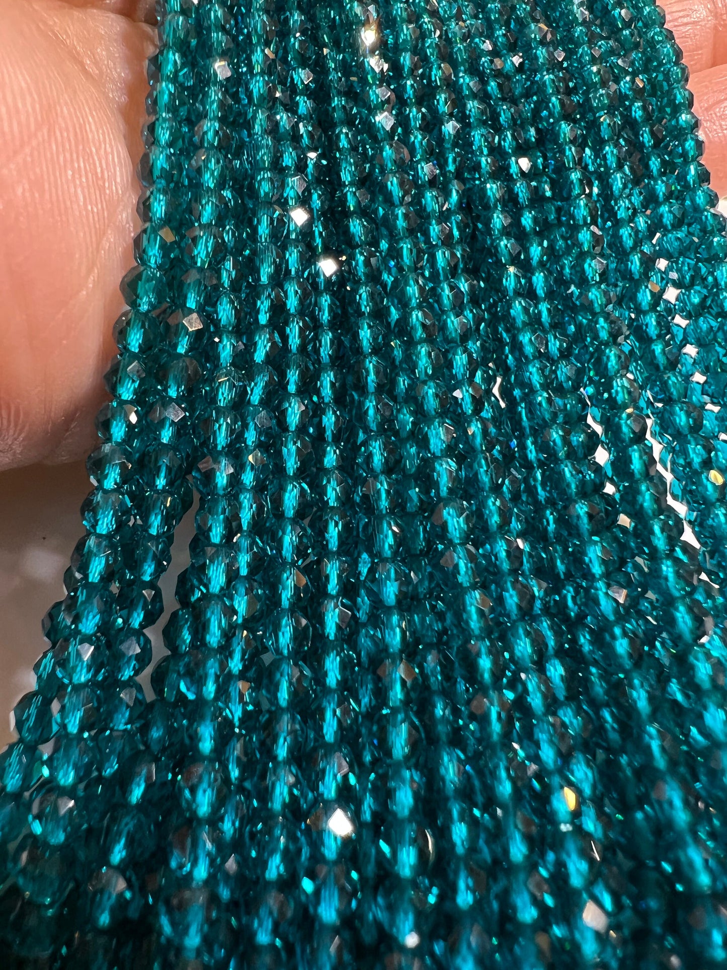 Blue cubic Zirconia London blue color Micro Faceted 2mm, 3mm Round Beads AAA Gemstone Jewelry Making CZ Beads 14" Strand