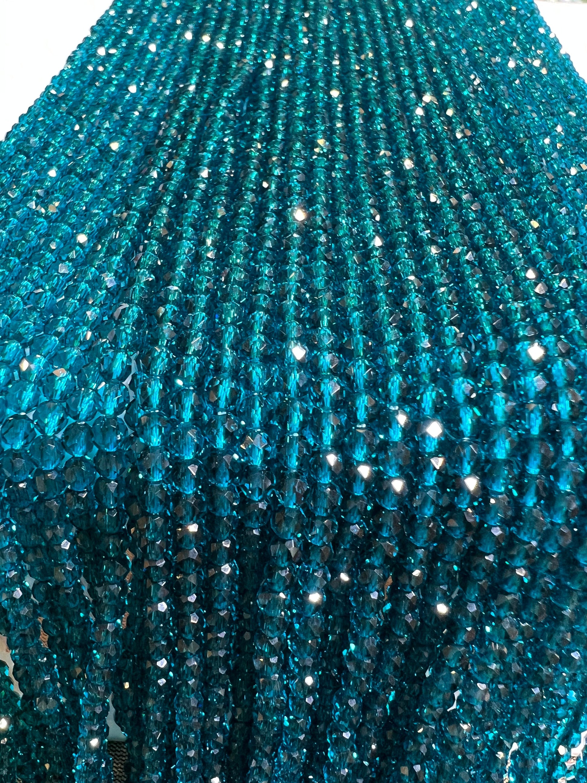 Blue cubic Zirconia London blue color Micro Faceted 2mm, 3mm Round Beads AAA Gemstone Jewelry Making CZ Beads 14" Strand