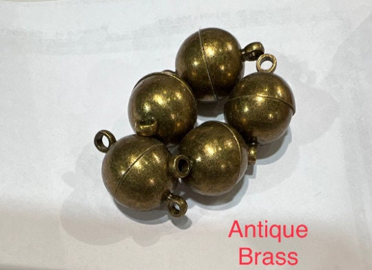 4 pcs 12mm, 14mm Mag Ball Clasp, in Gold , Rose Gold , Black , Rhodium Silver plated, Antique Copper Round Smooth jewelry making clasp