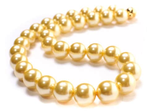 Golden Yellow South SeaShell Pearl 14mm Large High Luster Statement Necklace, Bridal, Gift for Her