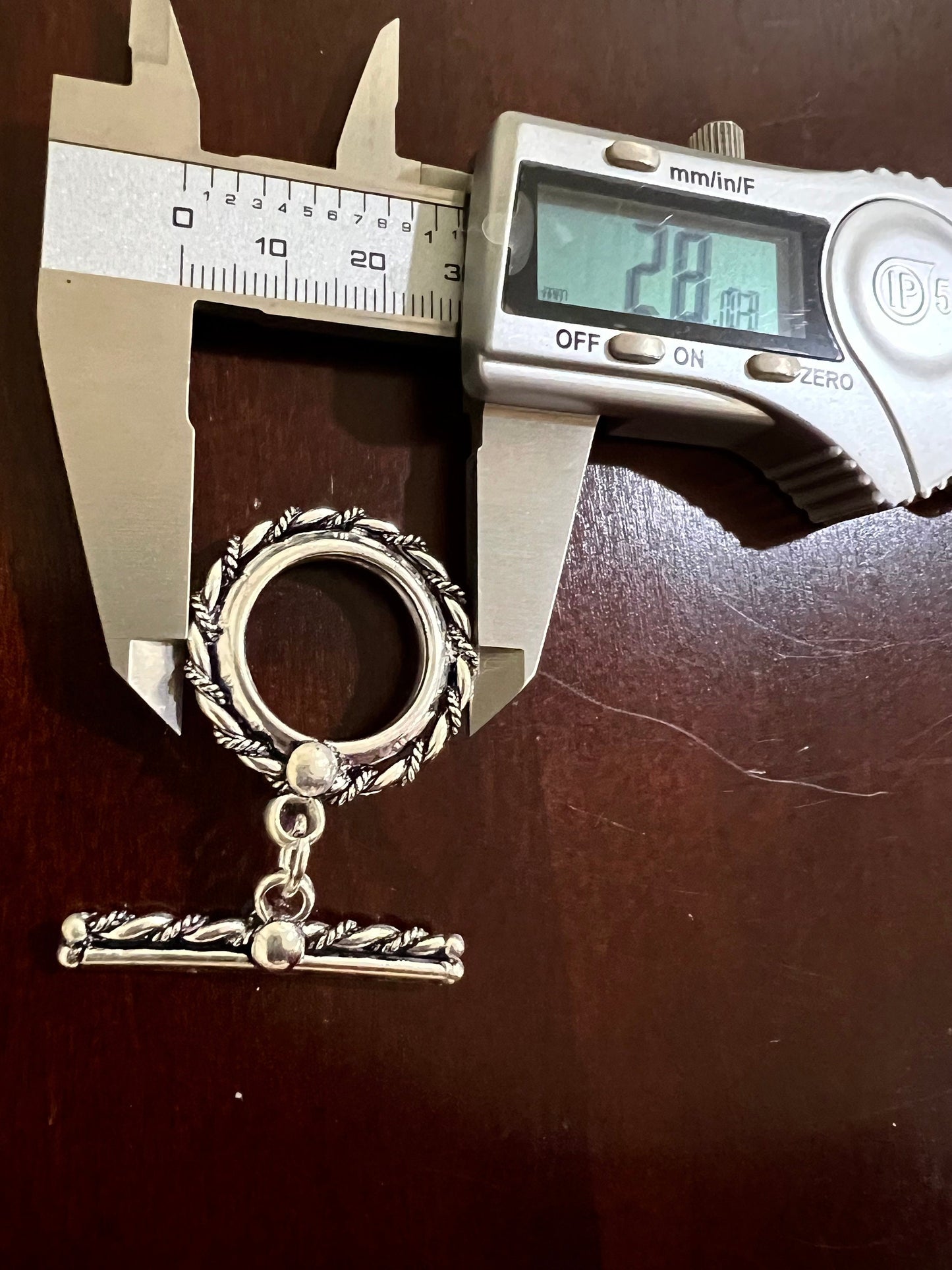 Sterling Silver Bali Toggle Clasp: Handmade Jewelry Making Supply