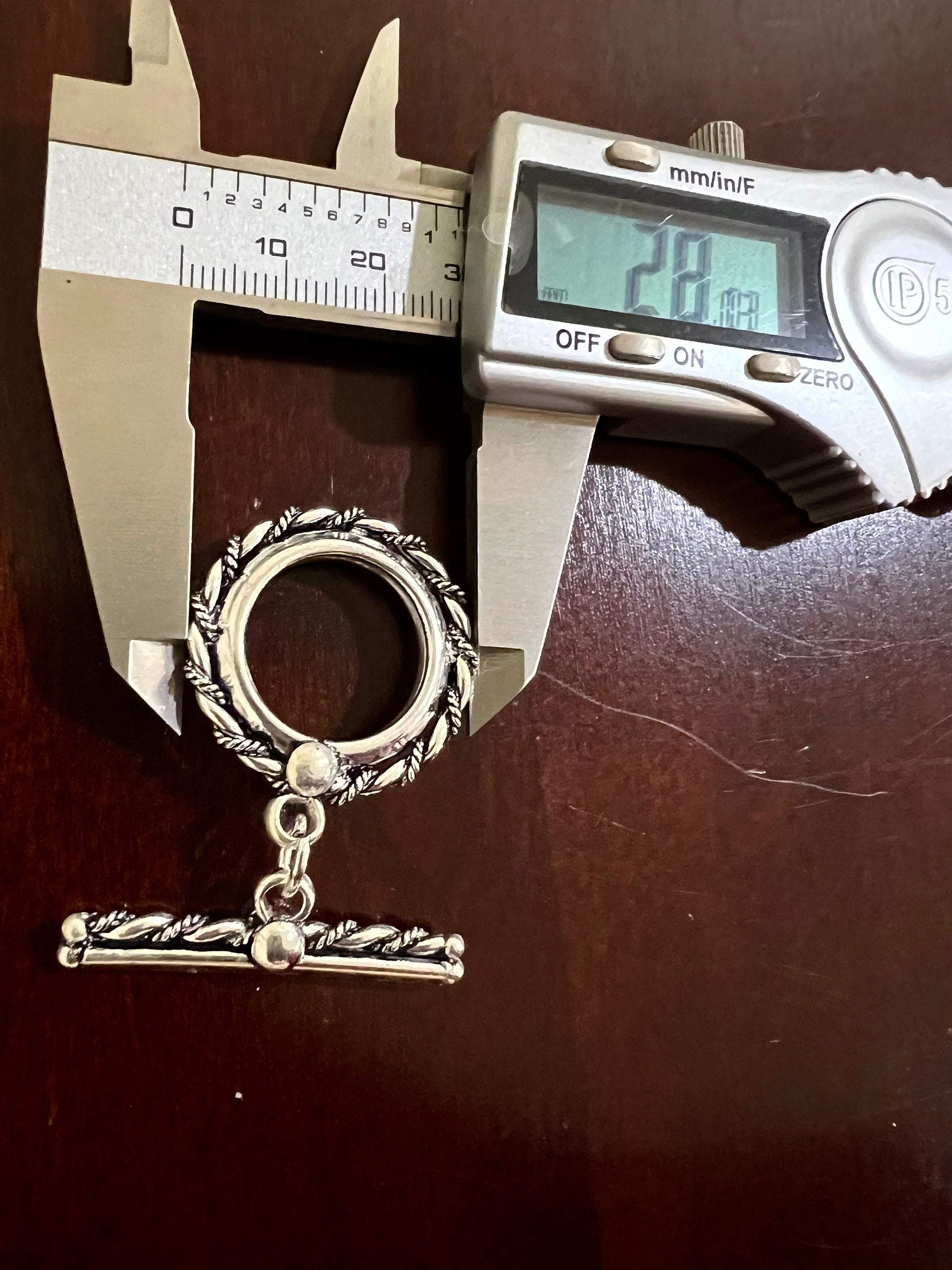 Sterling Silver Bali Toggle Clasp: Handmade Jewelry Making Supply