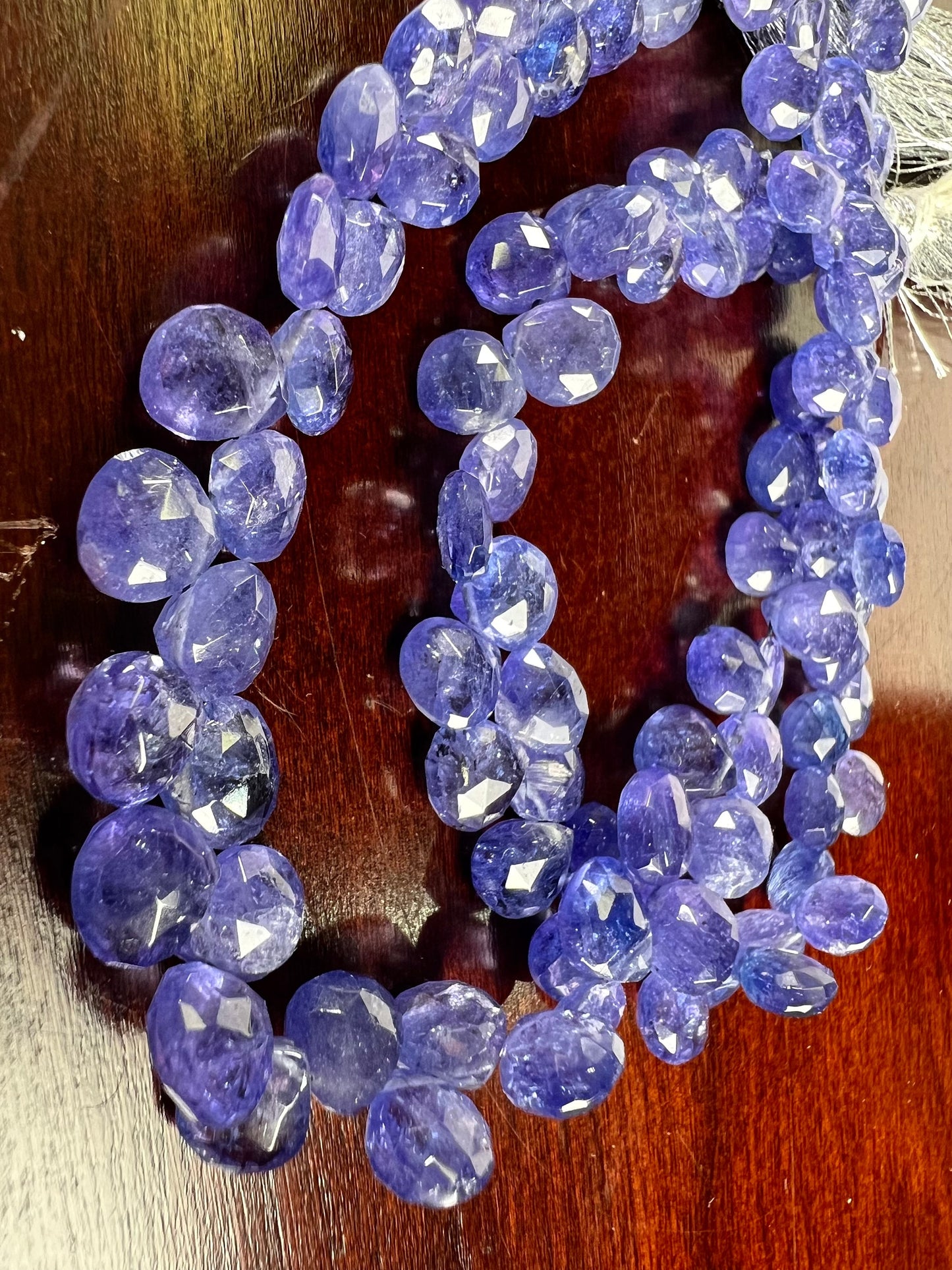 Natural Tanzanite Faceted Heart Drop 4-8mm AAA quality Gemstone Pear Drop Violet Blue Beads DIY Jewelry Making Drop beads