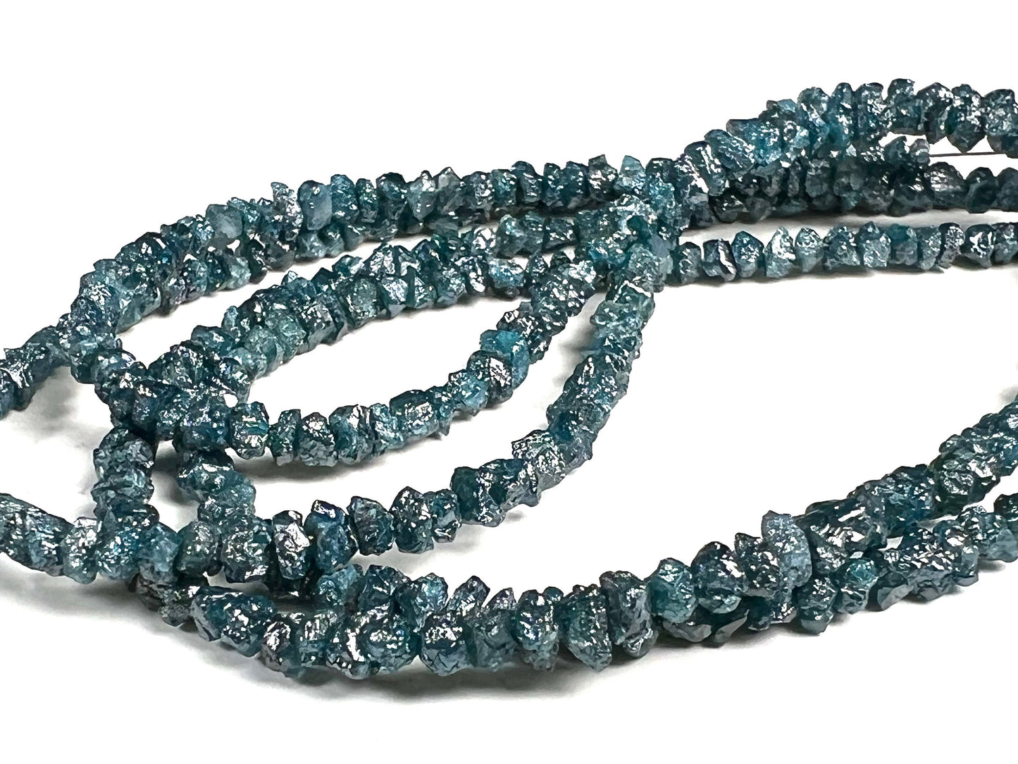 Natural Blue Diamond Raw Uncut nugget bead, AAA Quality 3.5-4mm Large size Raw Diamond nugget bead for Jewelry making, healing