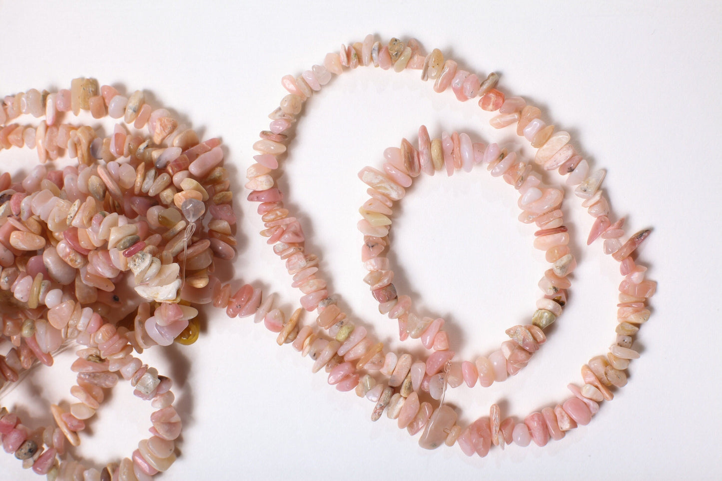 Genuine Pink Peruvian Opal Chips 16&quot;