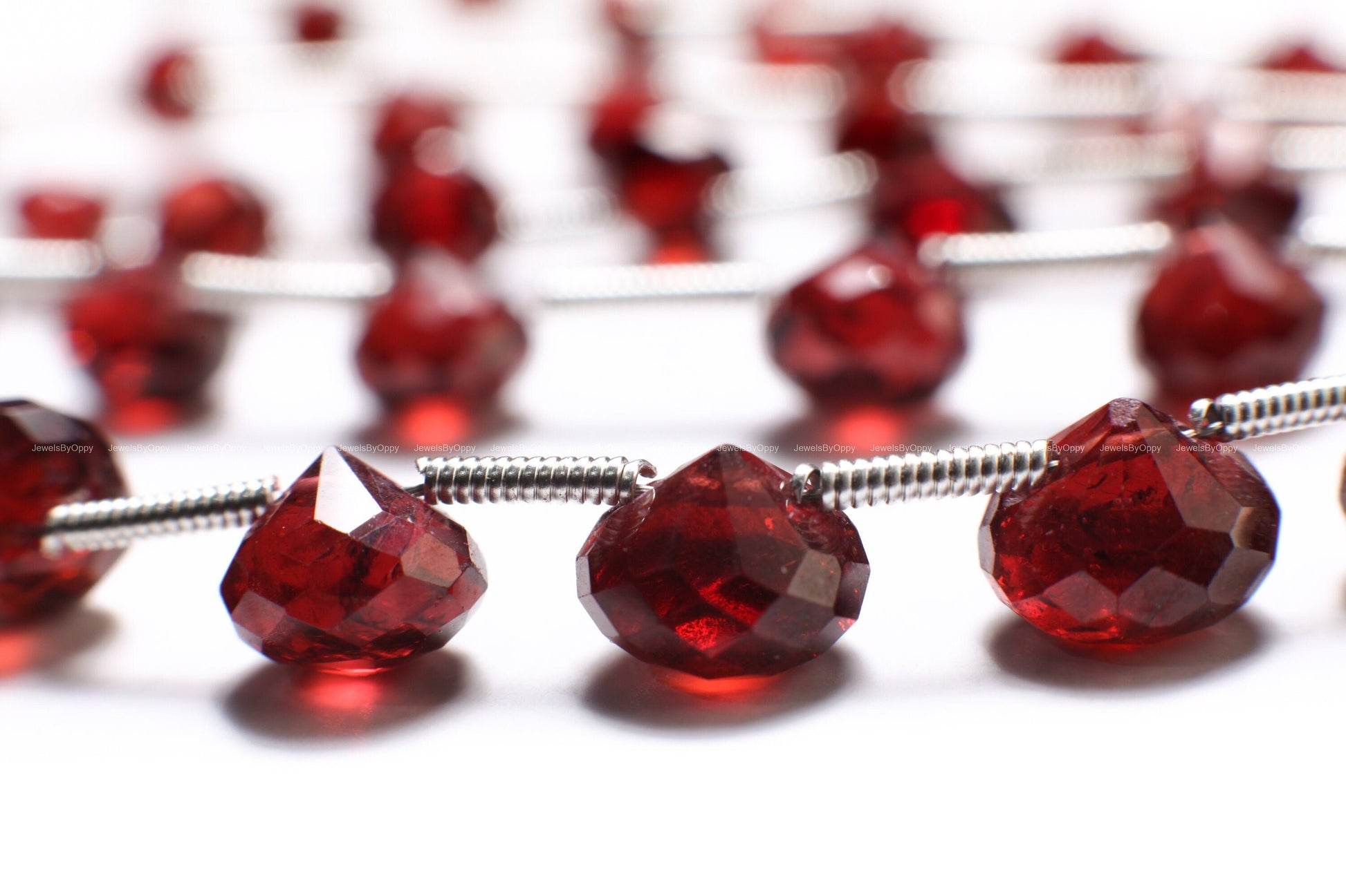 Mozambique Garnet AAA Micro Faceted Onion Drop 4.5-7.5mm , Jewelry Making Rich Dark Red Cut gems,January Birthstone, 6, 12 pieces St,