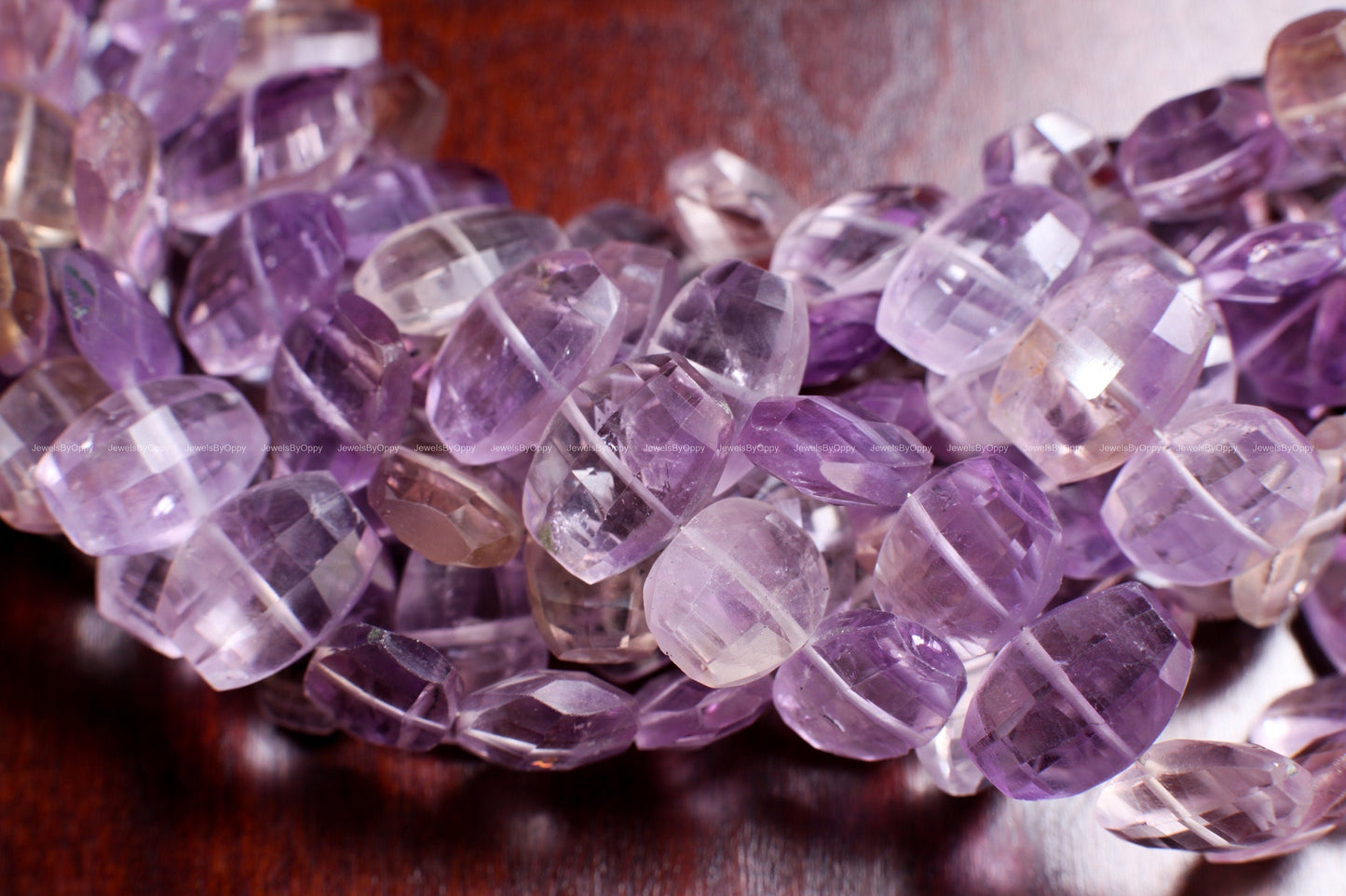 Natural Ametrine Faceted Trapezoid 10x14-12x16mm Purple Yellow Middle Drilled Beads 8&quot; Strand