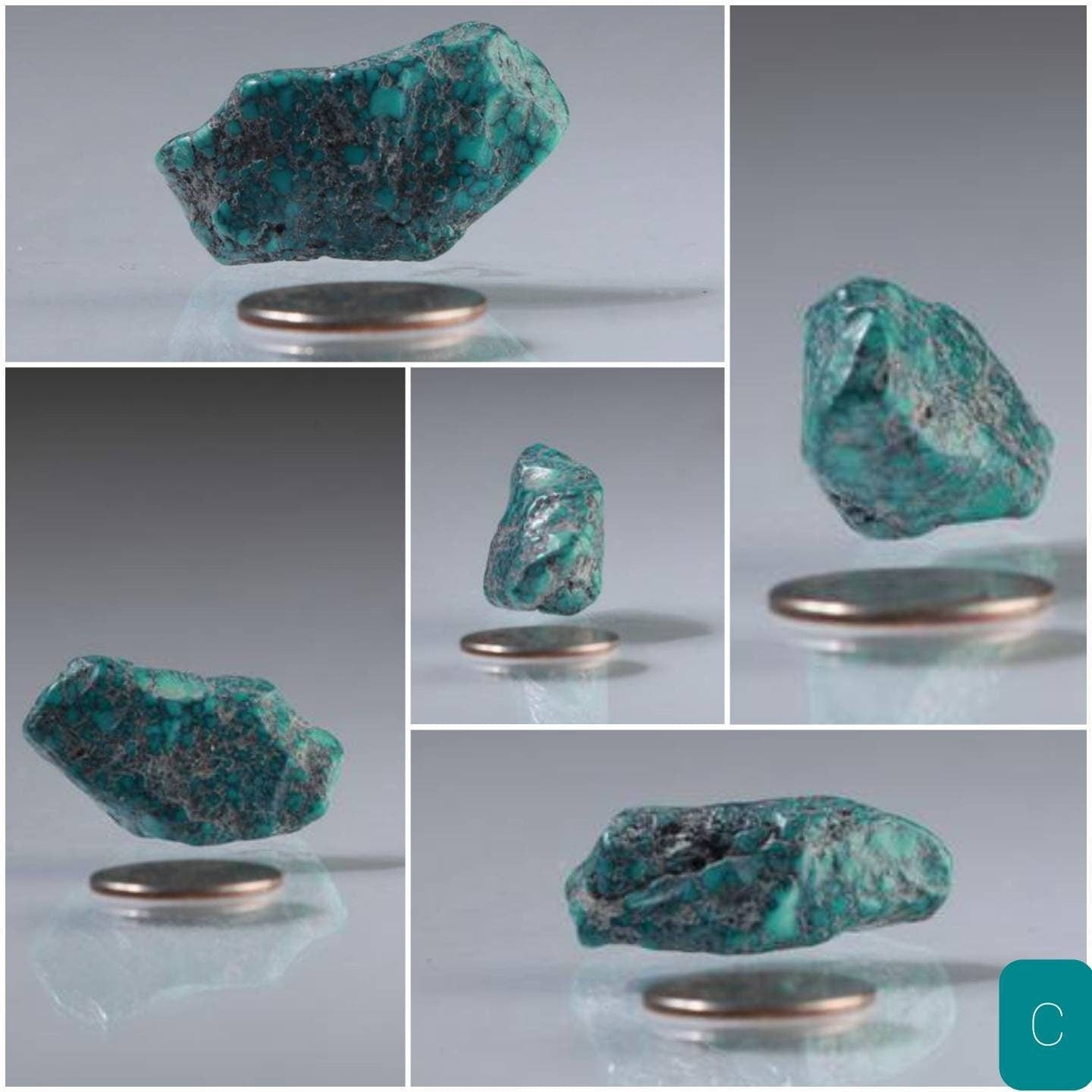 Natural Tibetan Turquoise Rough Uncut Rock Mineral Gemstone