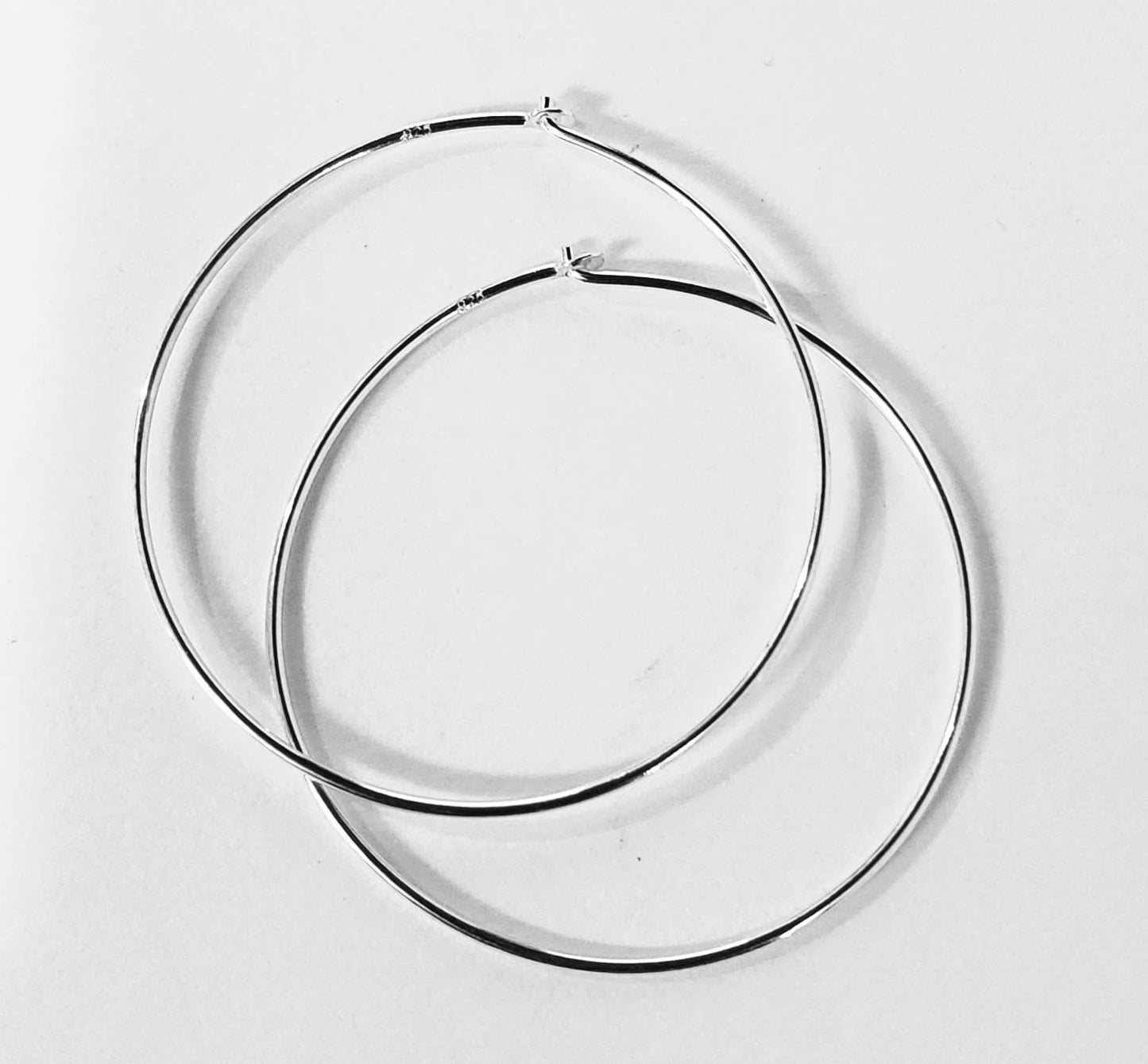 925 sterling silver beading hoop 25mm, 30mm & 35mm earring , jewelry making supplies, high quality, earring making findings 1 pair .
