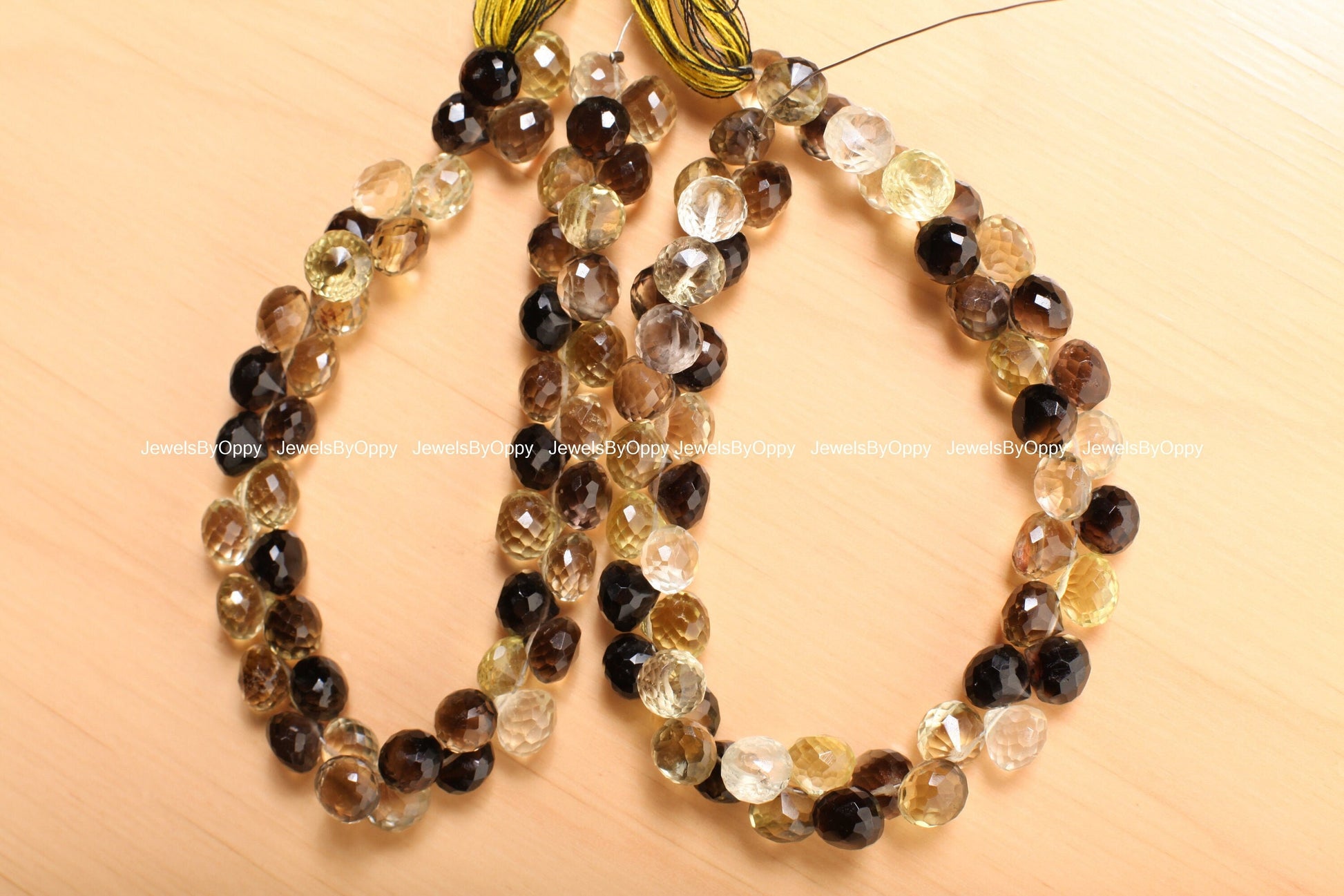 Bio Lemon Quartz Faceted Onion Shape 7.5-9mm, Natural AAA Quality Lemon Quartz Shaded Briolette Jewelry Making Necklace, Bracelet Beads