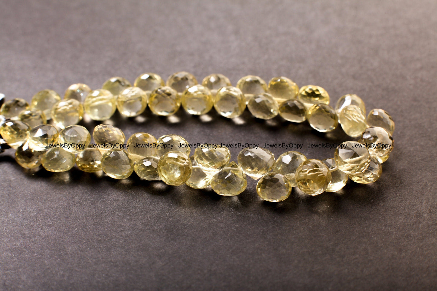 Lemon Quartz Faceted Onion Briolette 7.5-8.5mm, Natural AAA Quality Lemon Quartz Gemstone Beads Jewelry Making Necklace, Bracelet