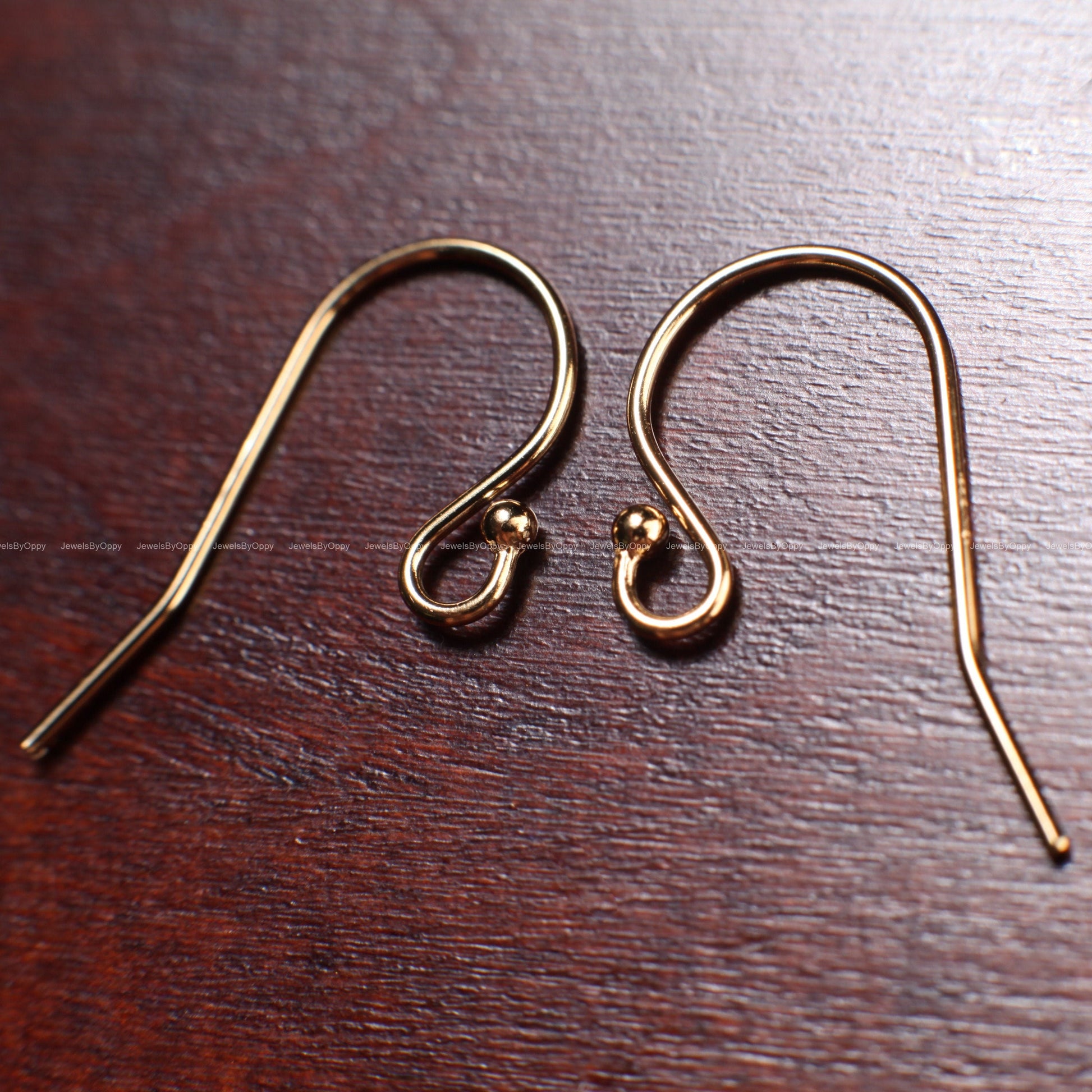 14K Gold Filled Earwire with Dot, Made In USA, High Quality 14K Stamped, Ball End, 19mm Long, Earrings Making Findings