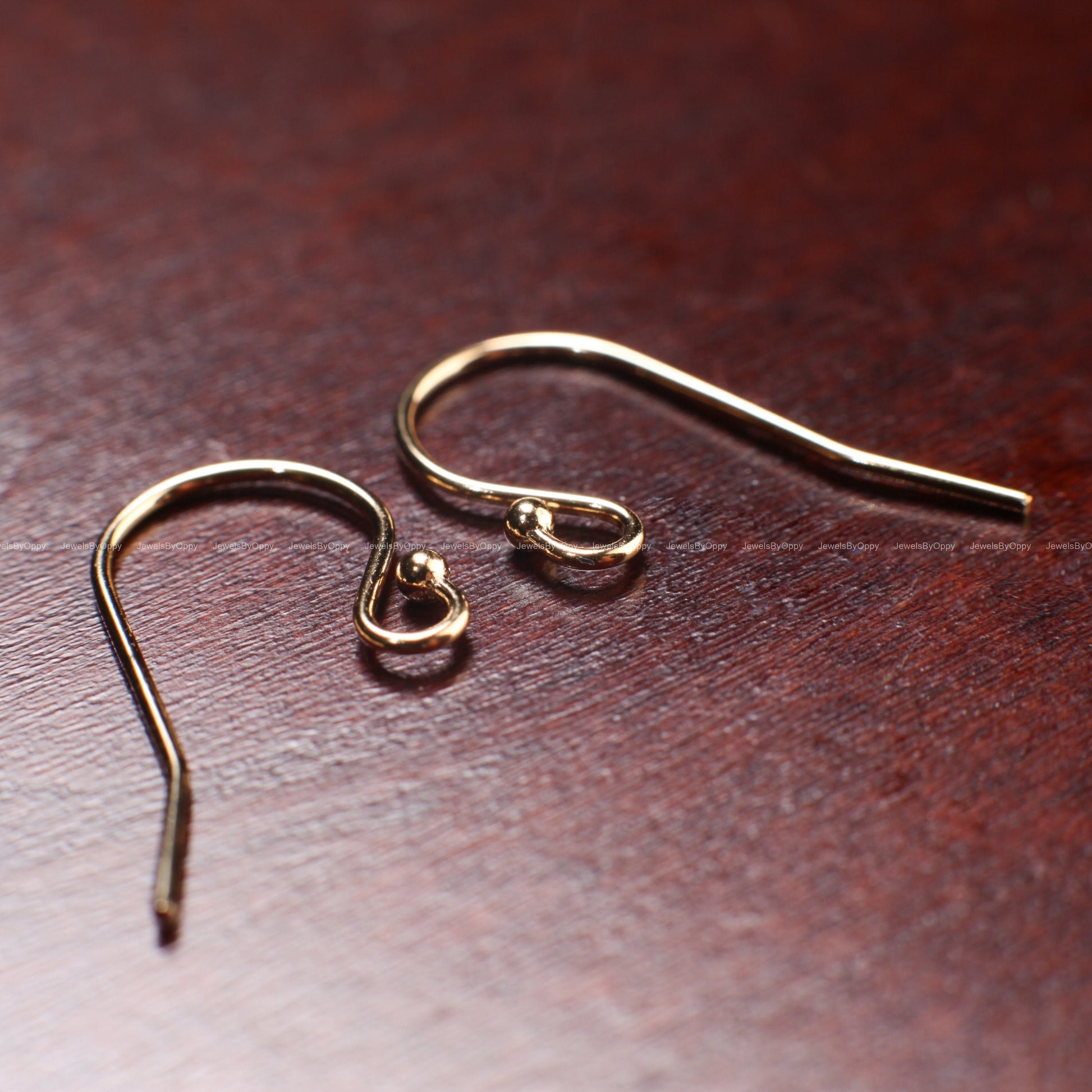 14K Gold Filled Earwire with Dot, Made In USA, High Quality 14K Stamped, Ball End, 19mm Long, Earrings Making Findings