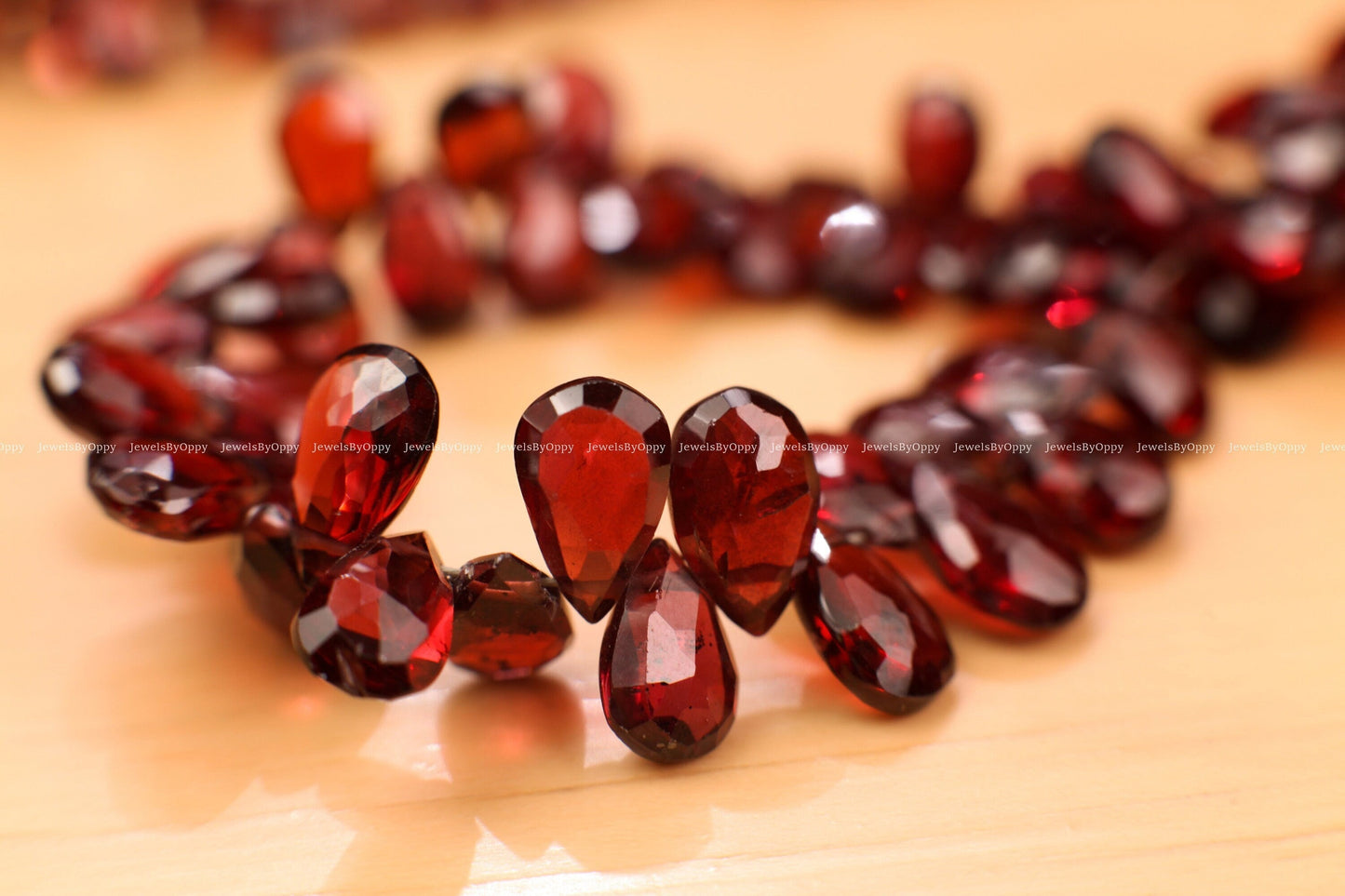Mozambique Red Garnet Micro Faceted 4x6-5.5x8.5mm Pear Drop, Jewelry Making Rich Dark Red, January Birthstone Teardrop Beads
