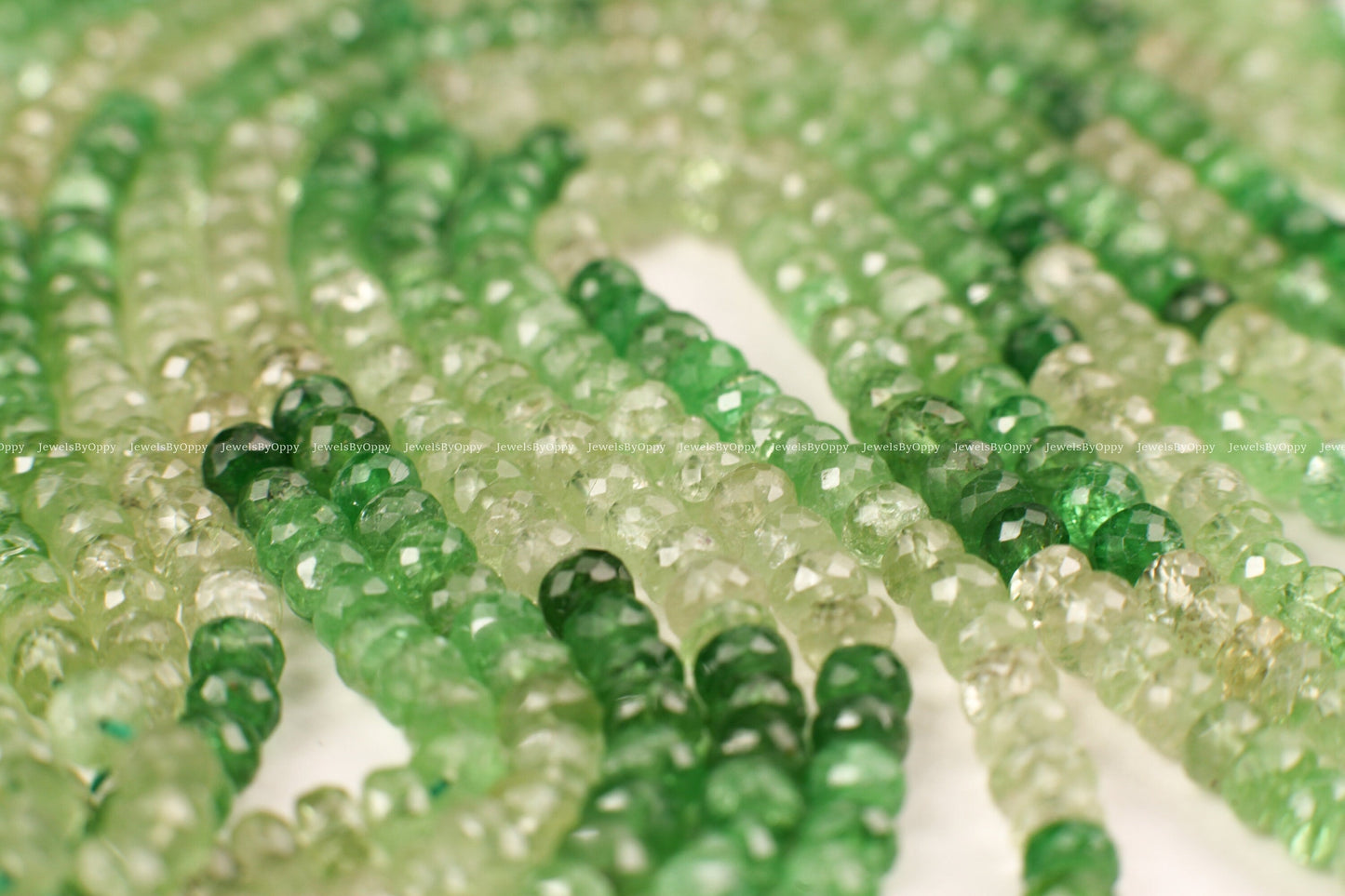 Natural Tsavorite shaded Micro Faceted Rondelle 5-5.5mm AAA clear quality, rare Tsavorite , Jewelry making beads. 7" & 14" strand