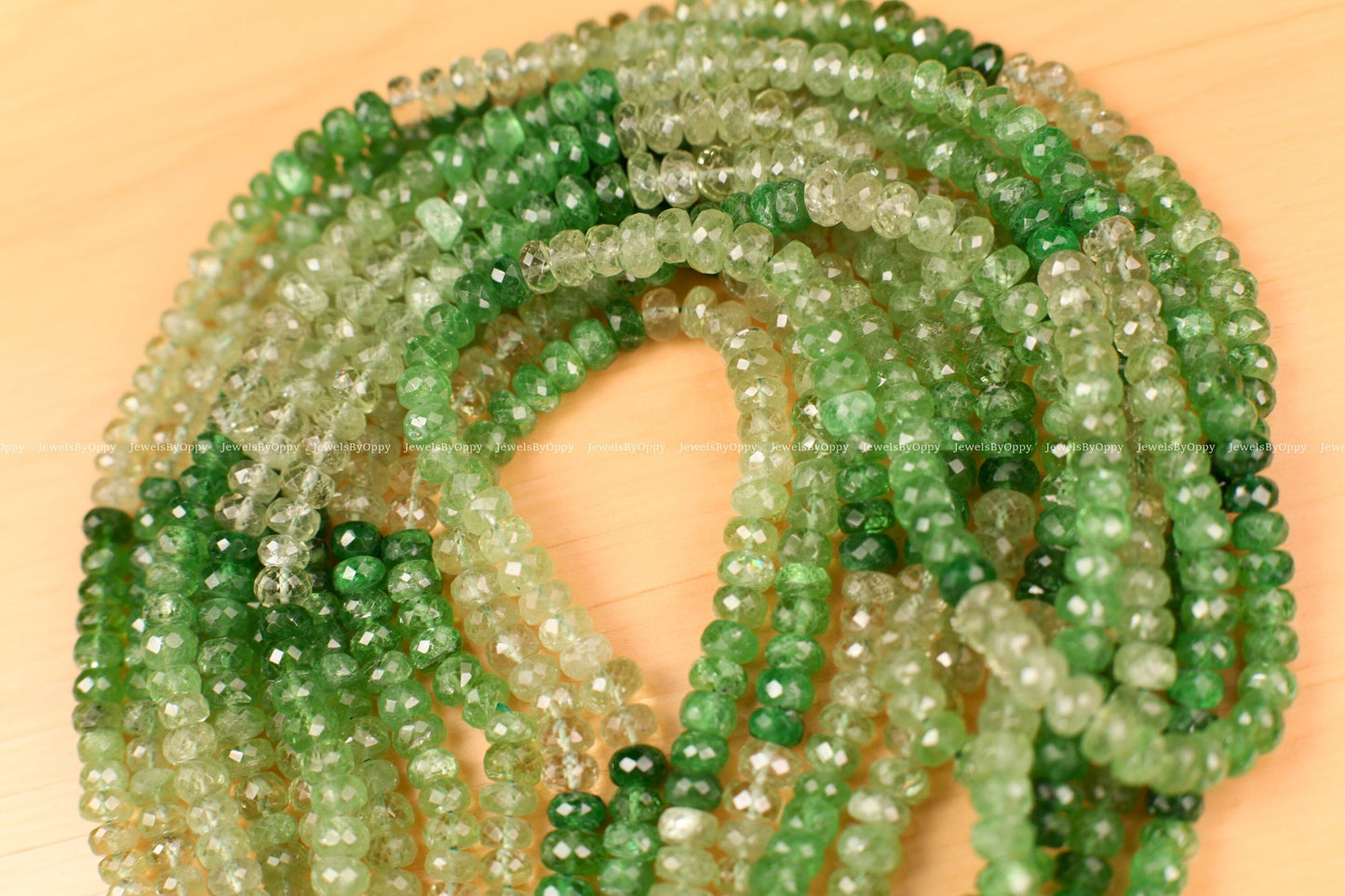 Natural Tsavorite shaded Micro Faceted Rondelle 5-5.5mm AAA clear quality, rare Tsavorite , Jewelry making beads. 7&quot; & 14&quot; strand