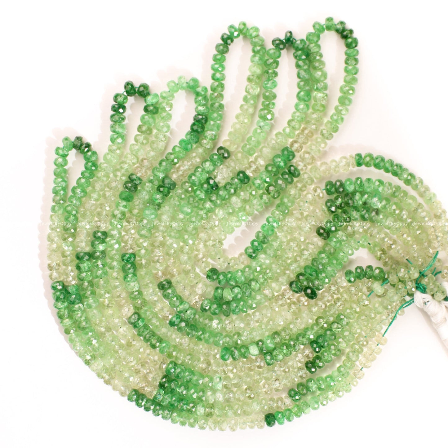 Natural Tsavorite shaded Micro Faceted Rondelle 5-5.5mm AAA clear quality, rare Tsavorite , Jewelry making beads. 7&quot; & 14&quot; strand