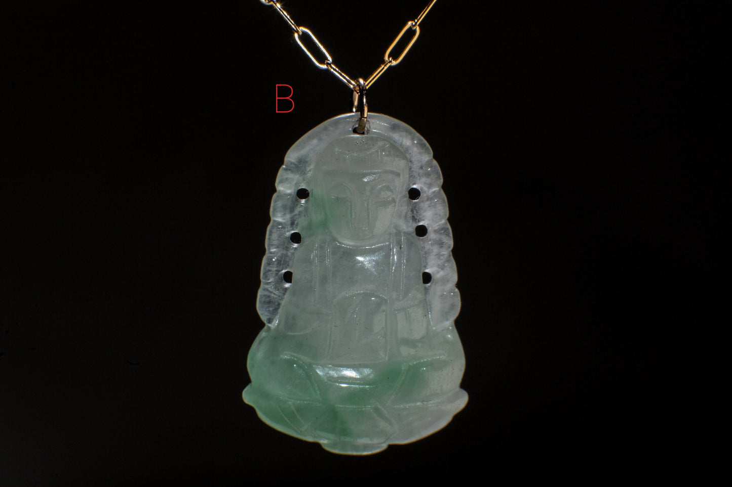 Genuine Nephrite Jade Quan Yin Handcrafted Pendant, Buddha Goddess of Mercy, Miniature, Meditation, Figurines Sculpture