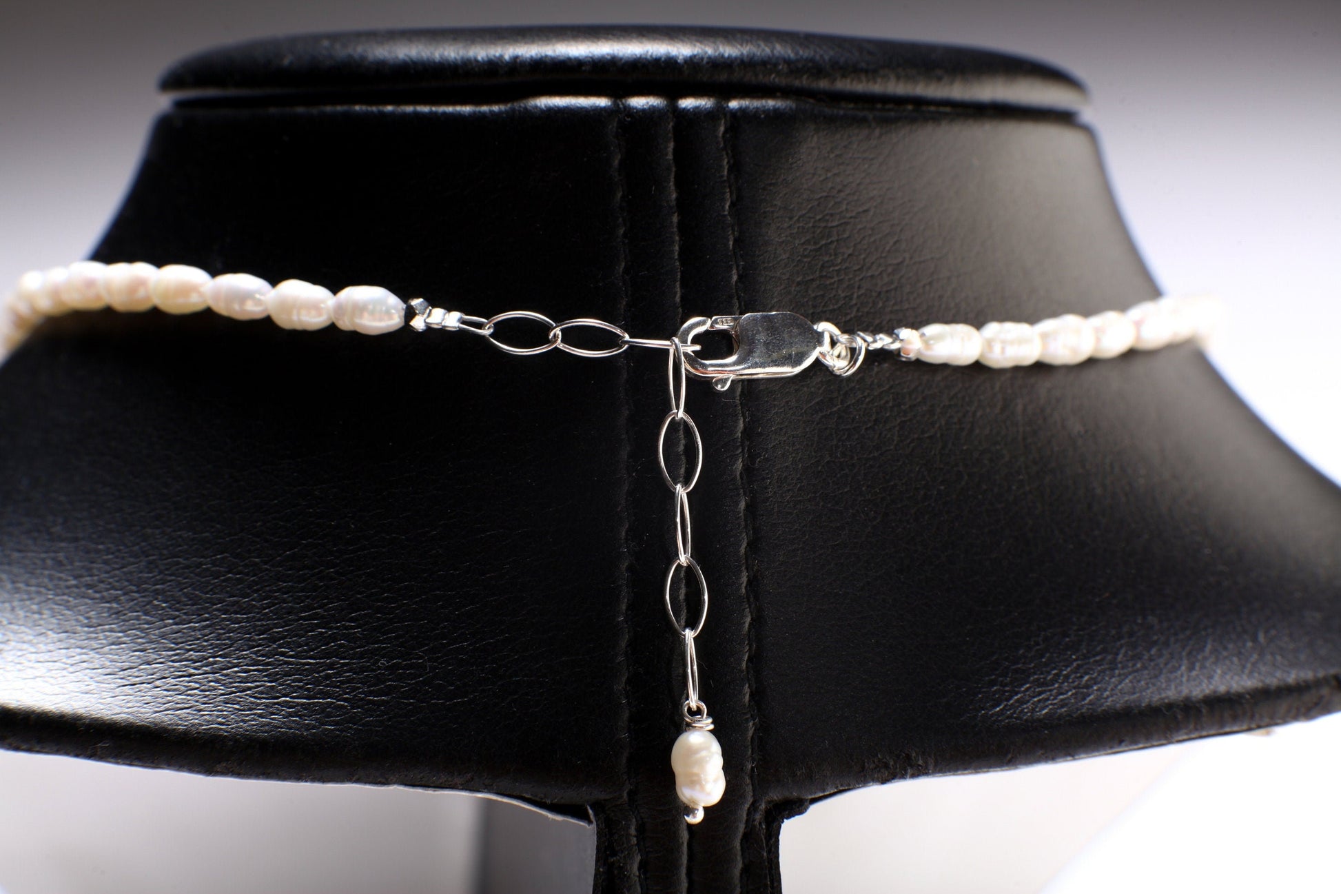Natural Japanese Fresh Water Biwa Stick Pearl and Potato Pearl Necklace in 925 Sterling Silver Lobster Clasp,pic shown 19&quot; with 2&quot; Extension