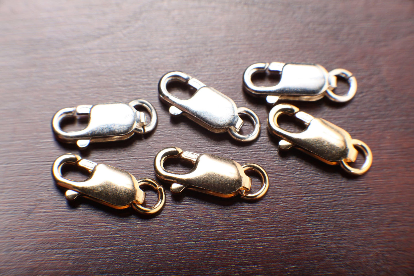 Lobster Clasp 4x12mm with Jump Ring, 925 Sterling Silver & 14K Gold Filled 12mm lobster clasp, DIY Jewelry Making Findings, Beading Supplies