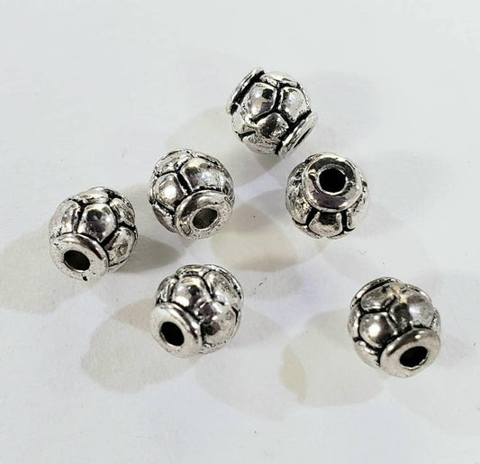 925 Sterling Silver bali 5mm spacer bead, heavy weight vintage handmade bali bead for jewelry making. Sell by 6 pcs set .