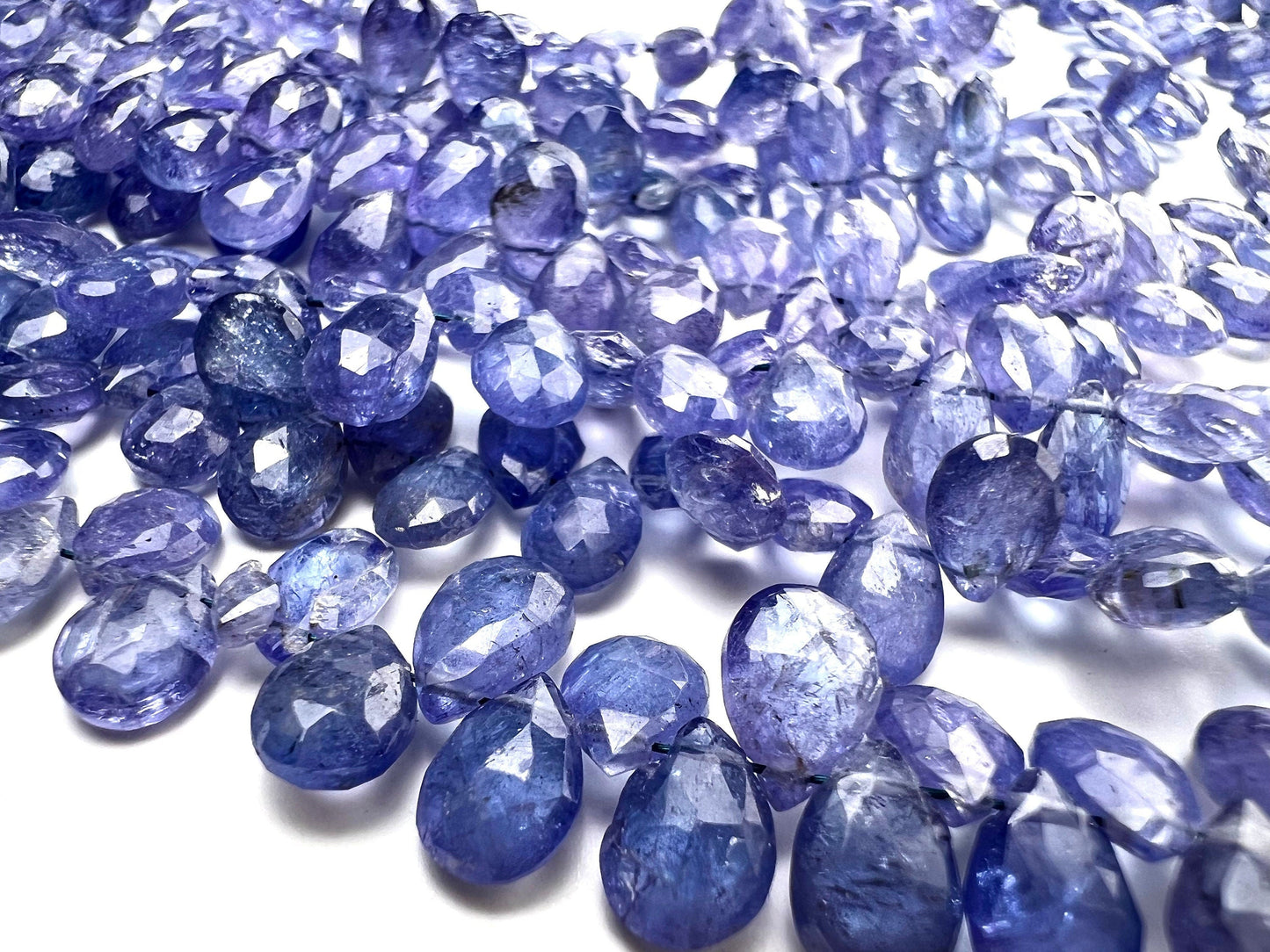 Natural Tanzanite Faceted Drop 4x6-6x8mm AAA quality Teardrop Gemstone Violet Blue Beads DIY Jewelry Making pear drop beads.