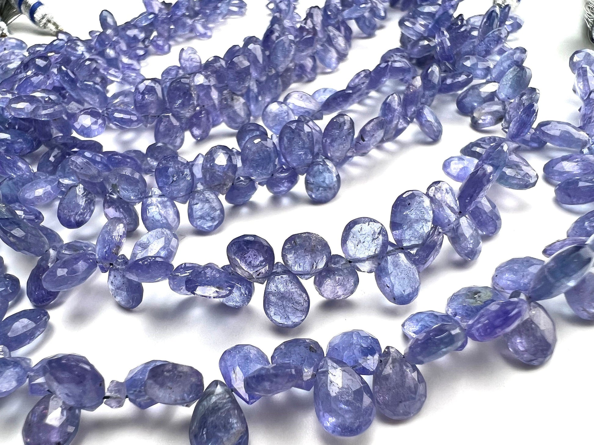 Natural Tanzanite Faceted Drop 4x6-6x8mm AAA quality Teardrop Gemstone Violet Blue Beads DIY Jewelry Making pear drop beads.