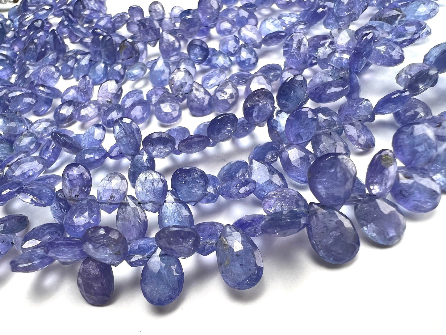 Natural Tanzanite Faceted Drop 4x6-6x8mm AAA quality Teardrop Gemstone Violet Blue Beads DIY Jewelry Making pear drop beads.